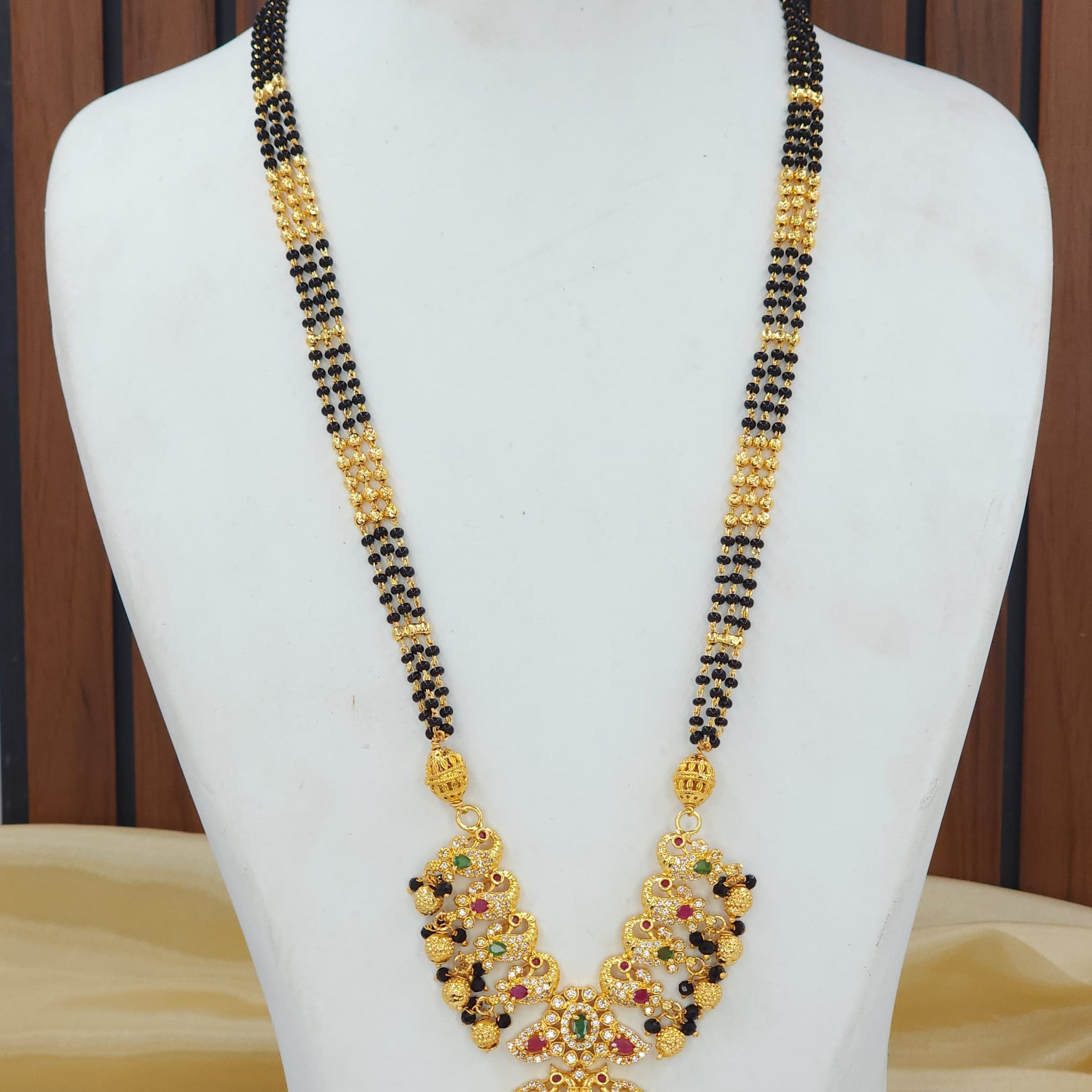 Long Black Beads