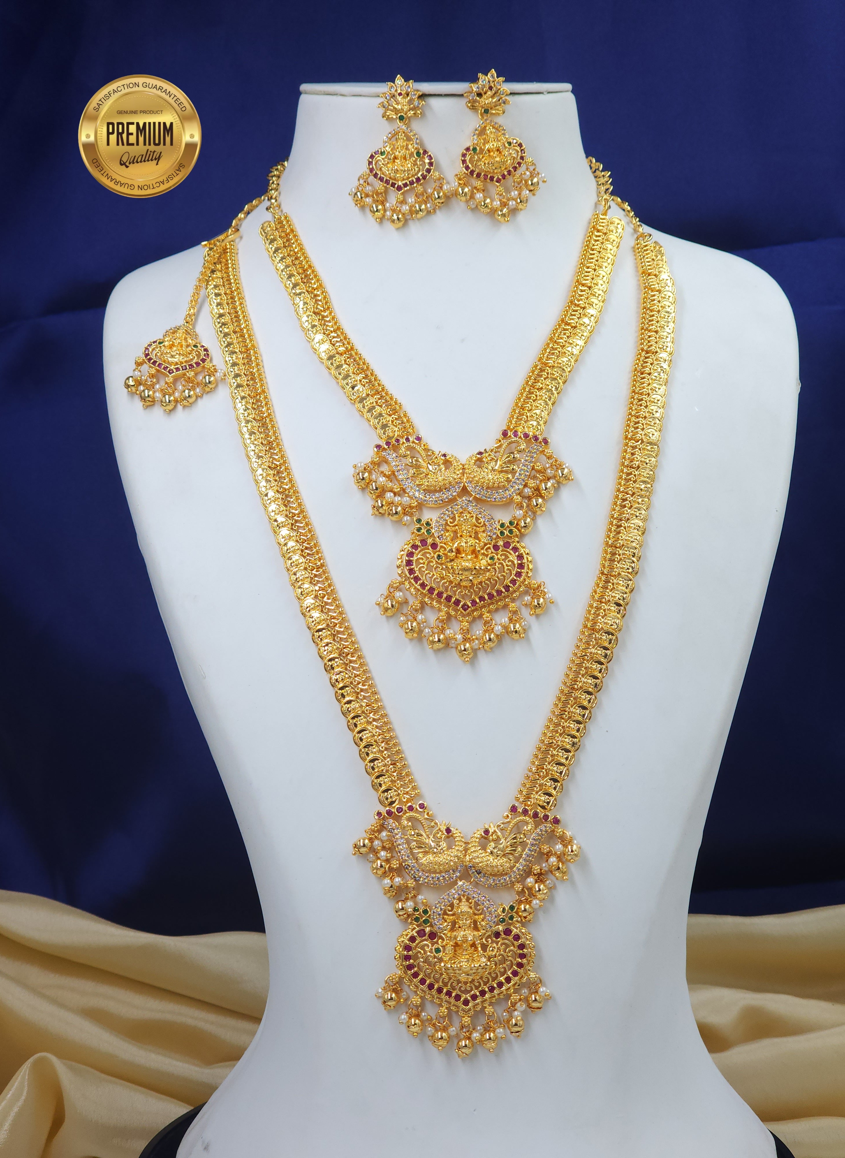 GOLD FINISH LAKSHMI KASULAPERU COMBO