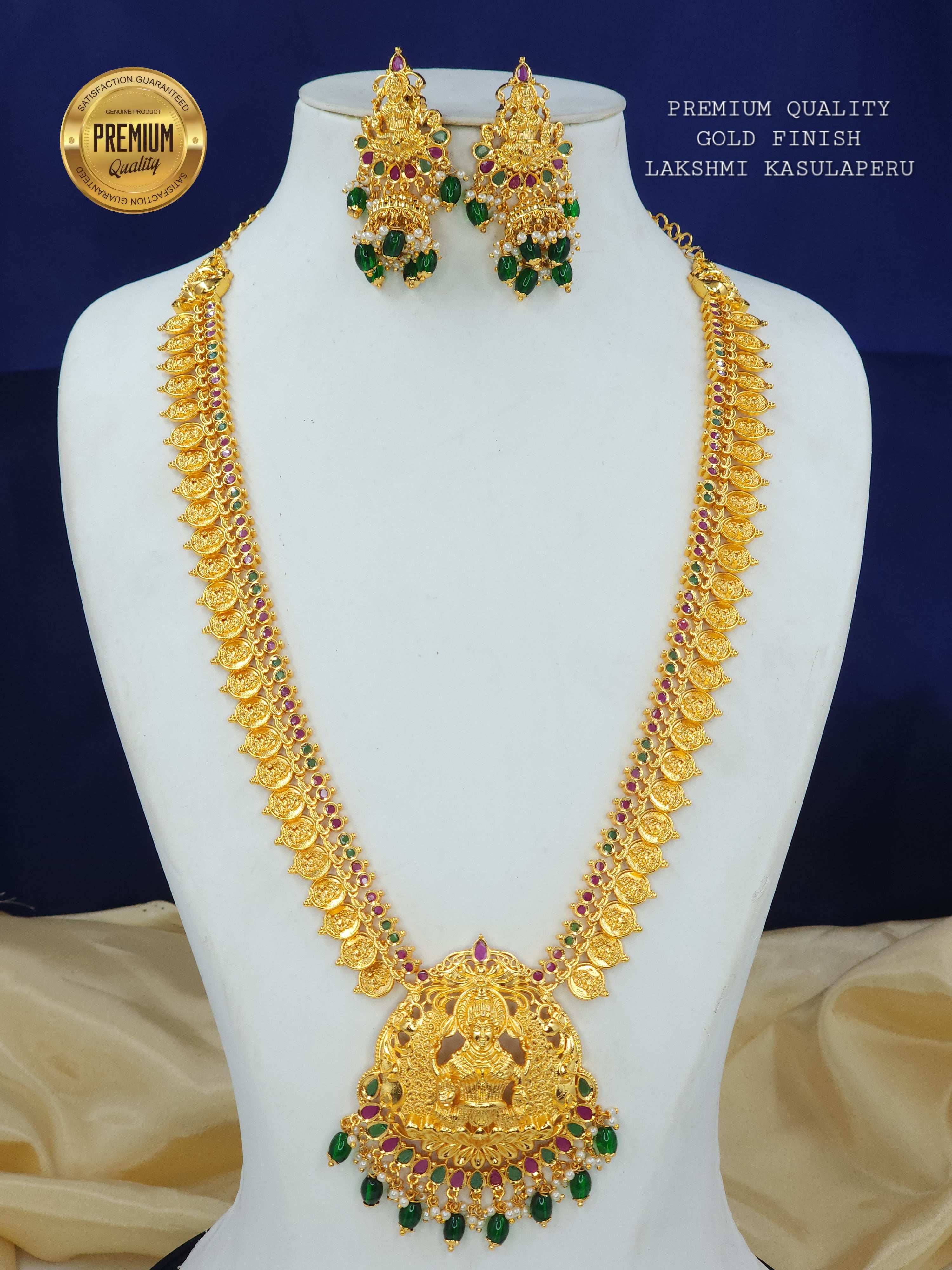 LAKSHMI KASULAPERU LONG GOLD FINISH