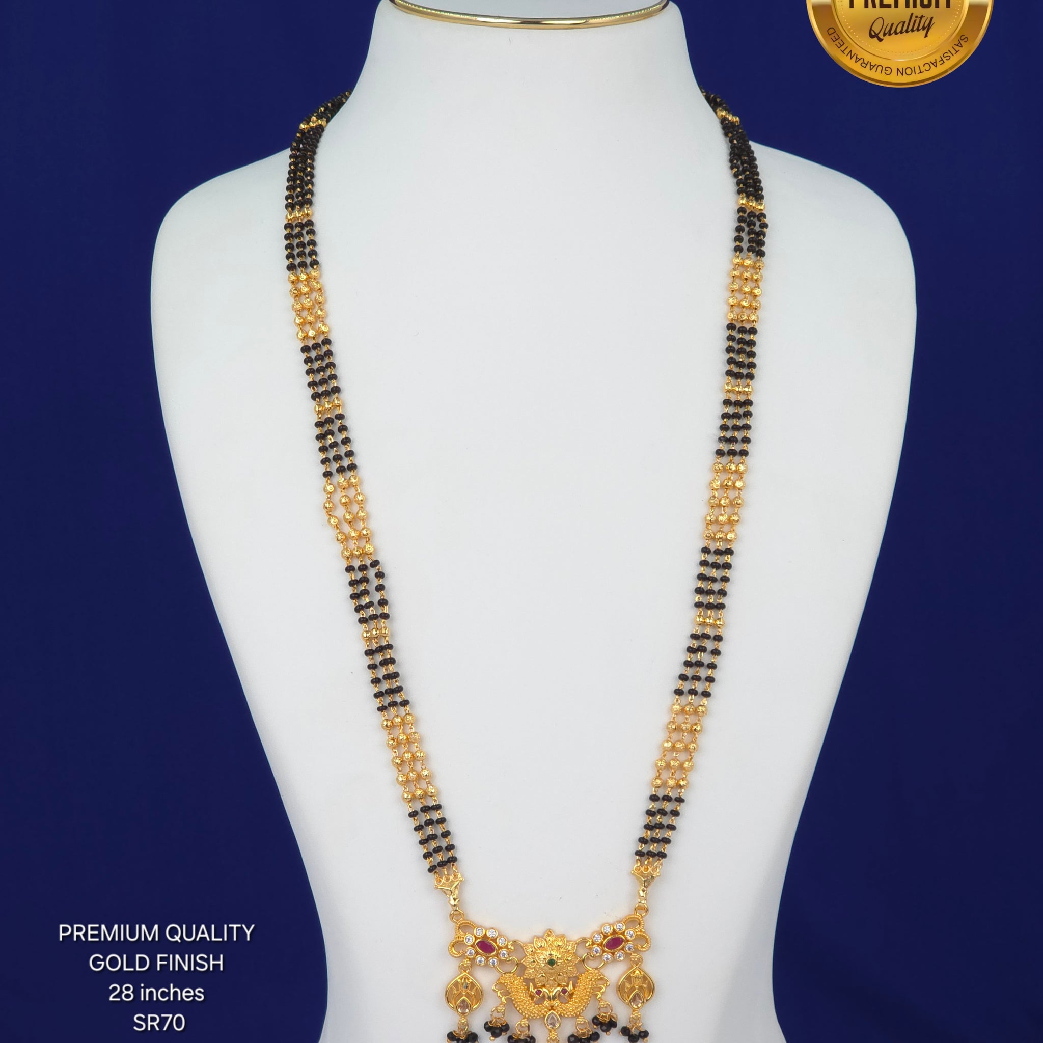 Black beads 28 in