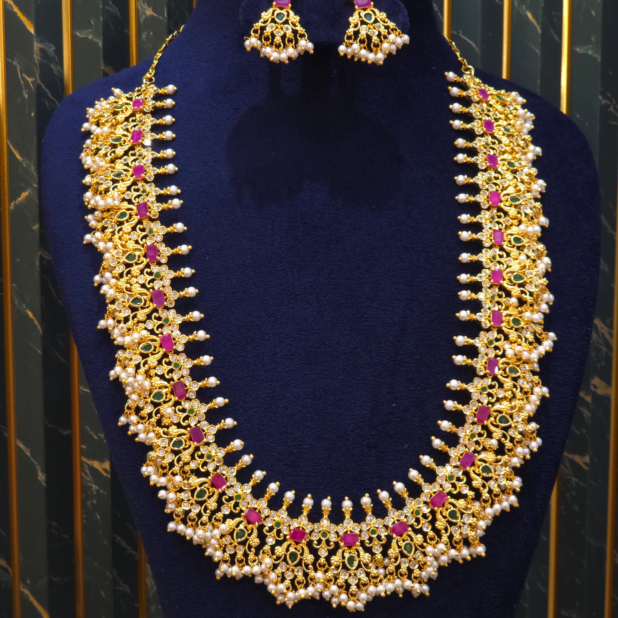 GOLD FINISH GUTTAPUSALLU LONG HARAM