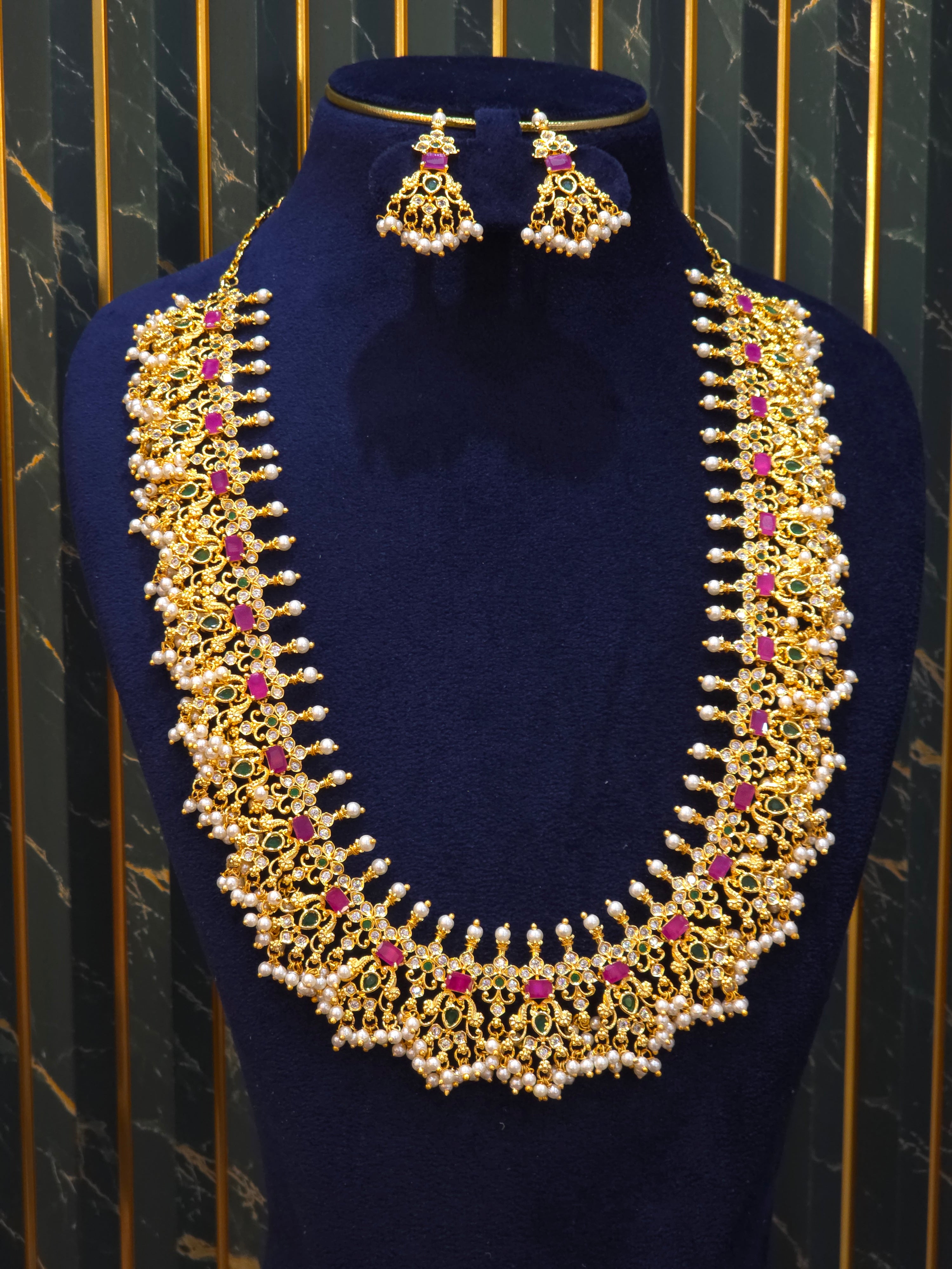 GOLD FINISH GUTTAPUSALLU LONG HARAM
