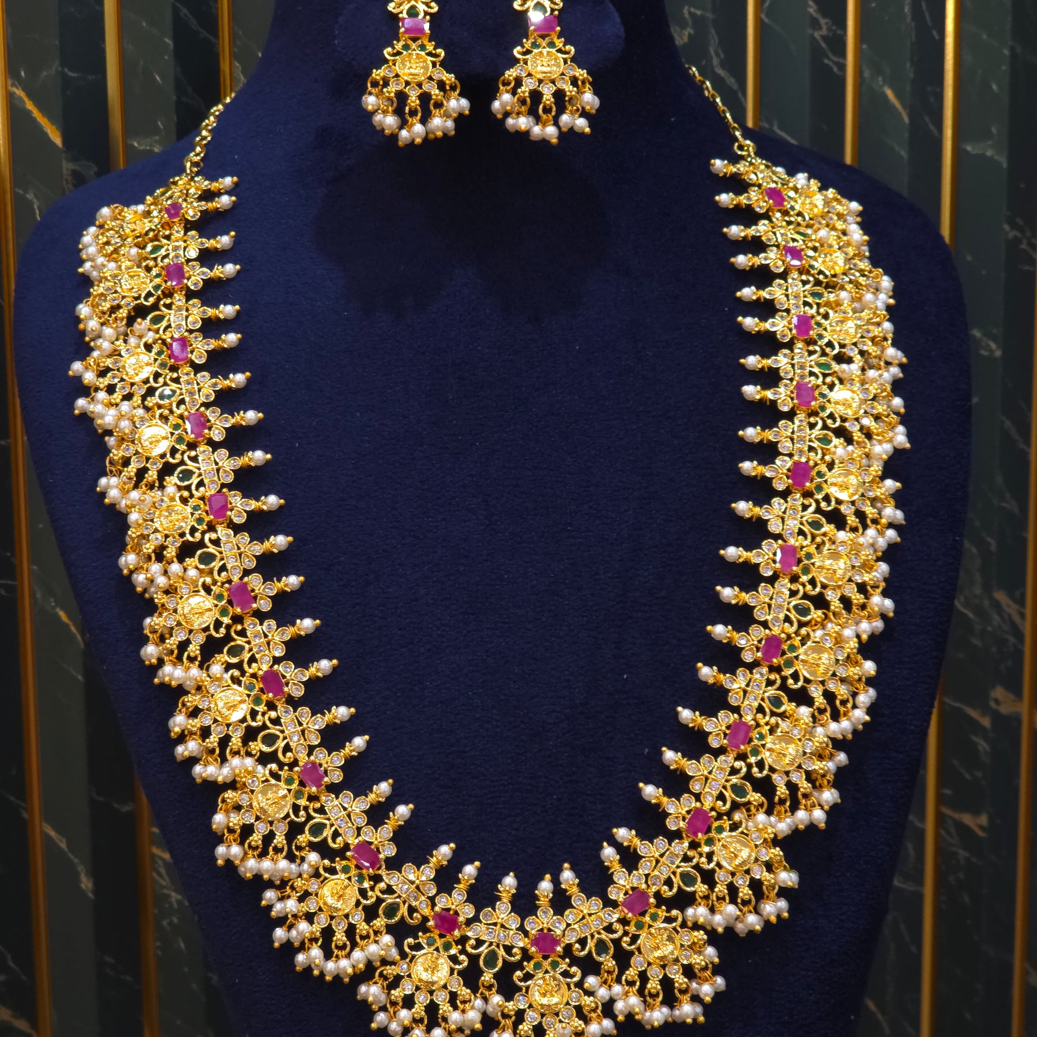 GOLD FINISH GUTTAPUSALLU LONG HARAM