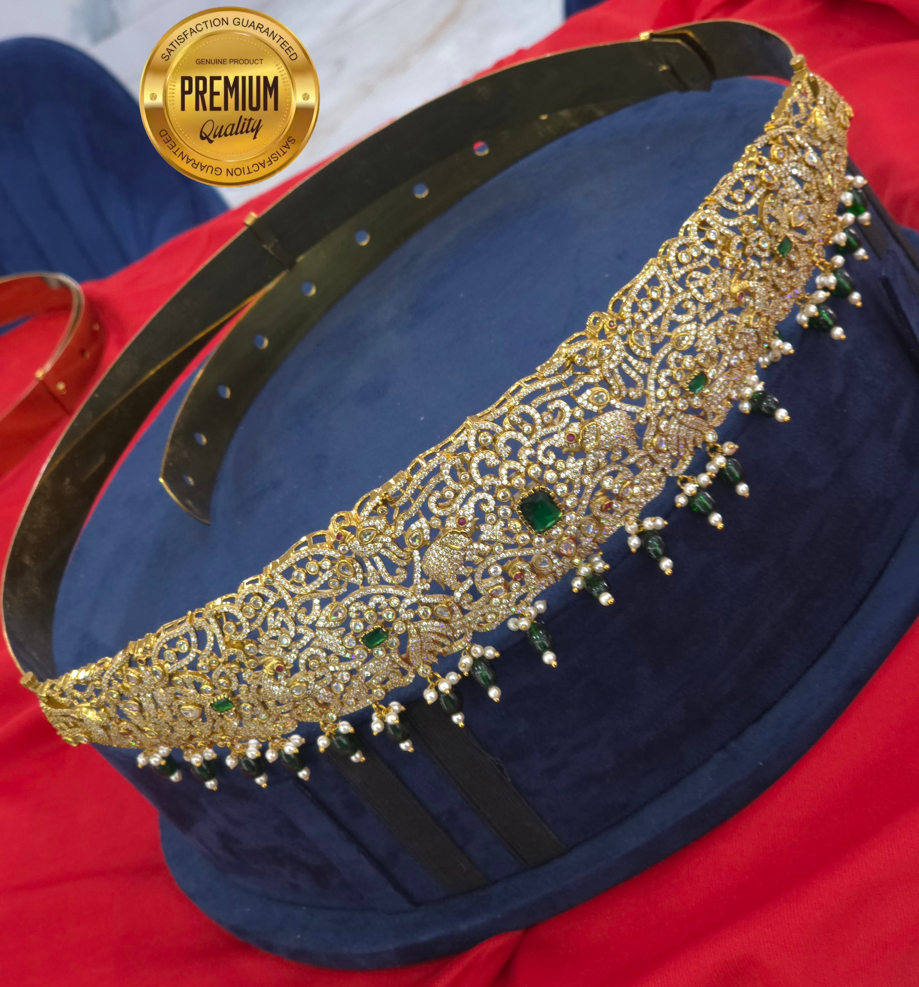 MEHANDI FINISH CZ HIPBELT ADULT SIZE