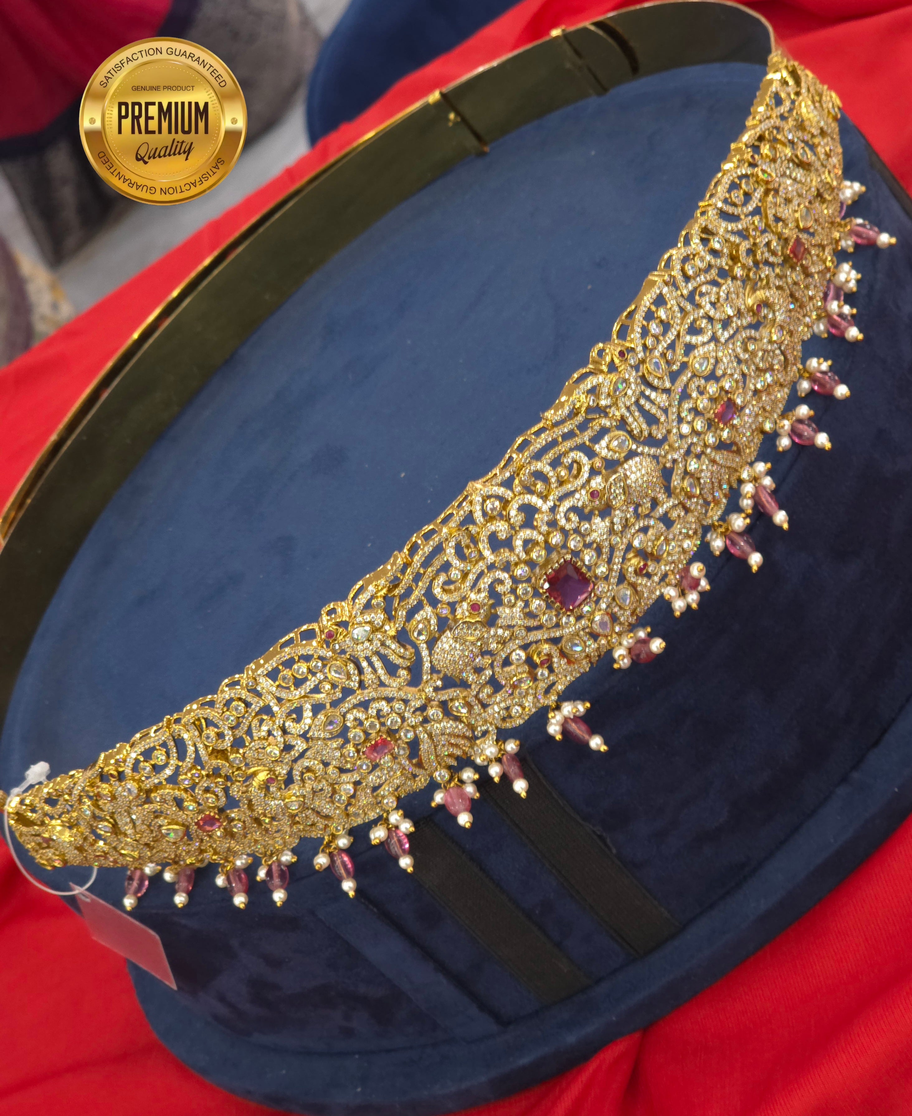 MEHANDI FINISH CZ HIPBELT ADULT SIZE