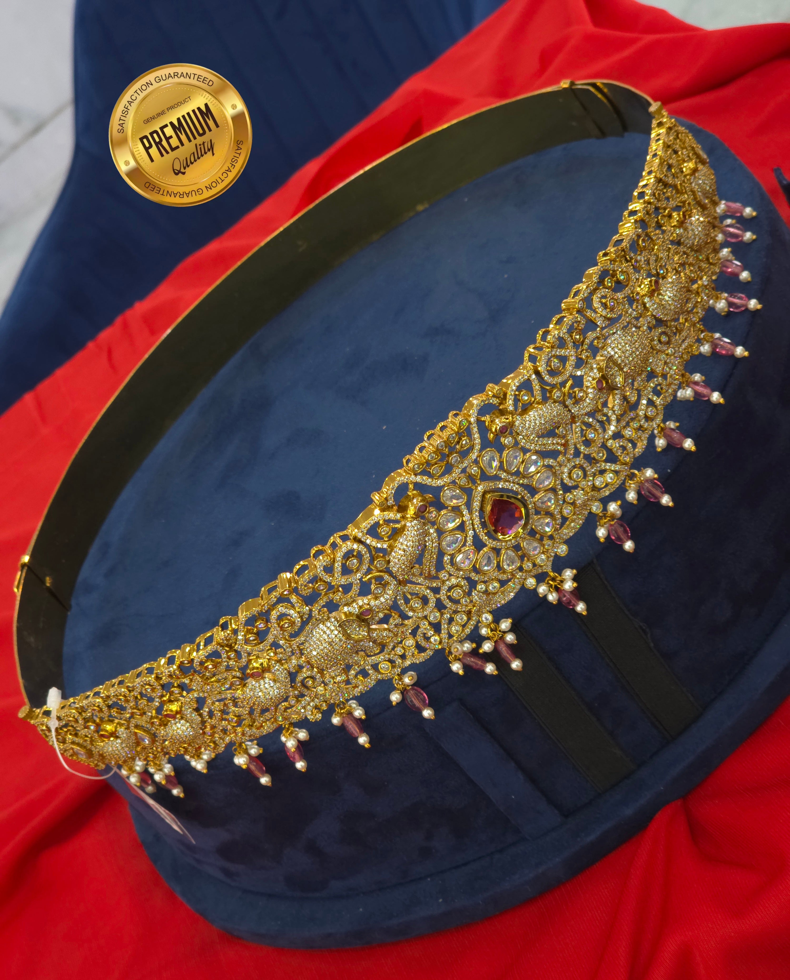 MEHANDI FINISH CZ HIPBELT ADULT SIZE