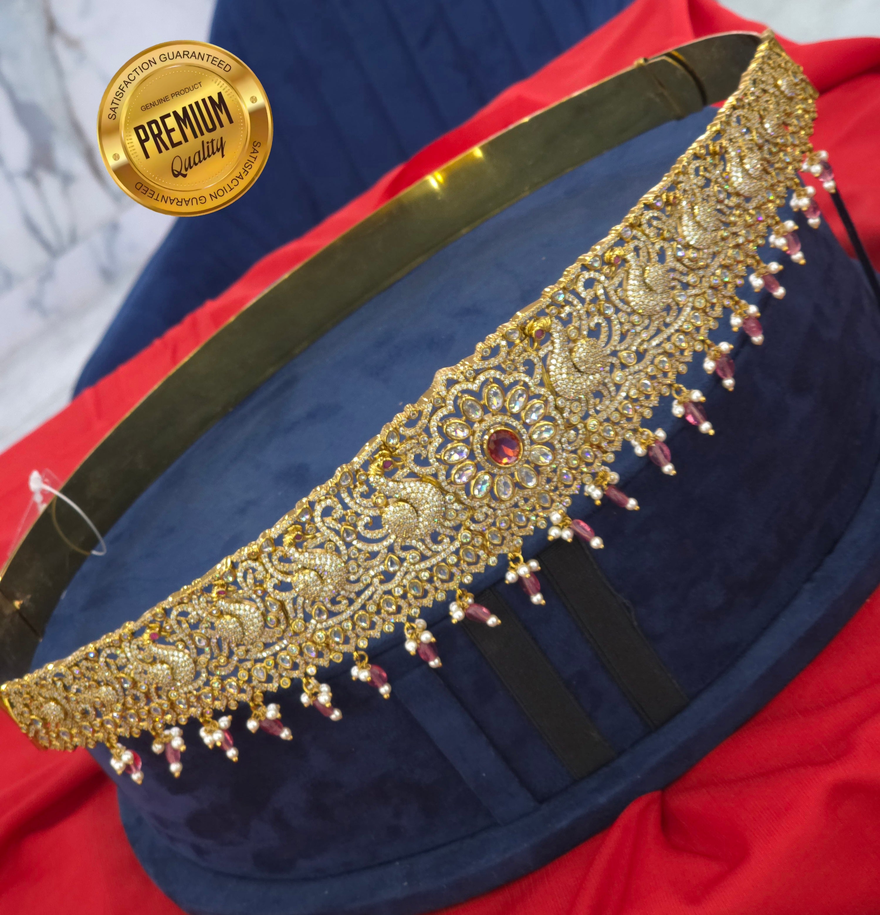 MEHANDI FINISH CZ HIPBELT ADULT SIZE