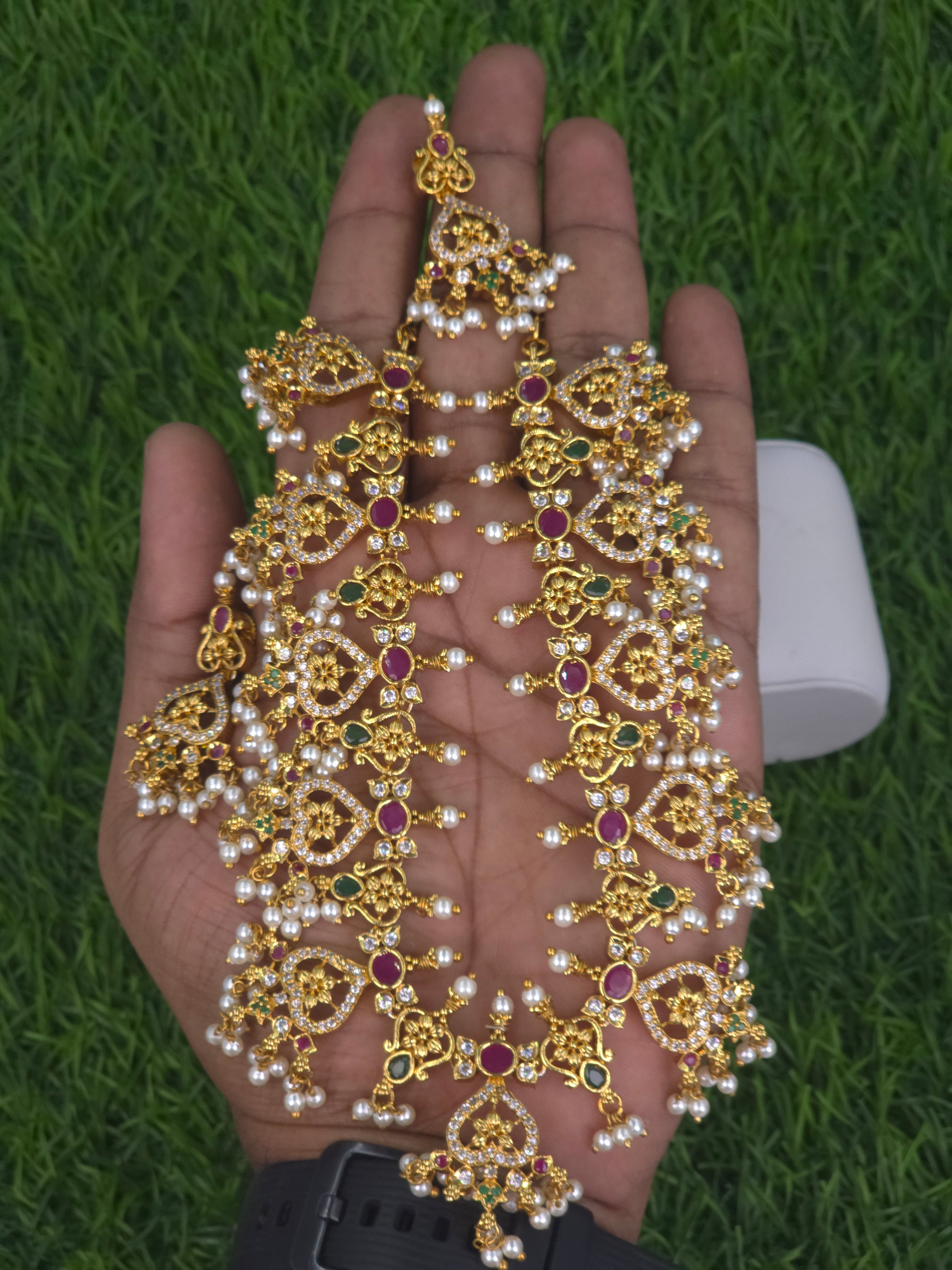 Matt finish Guttapusallu necklace