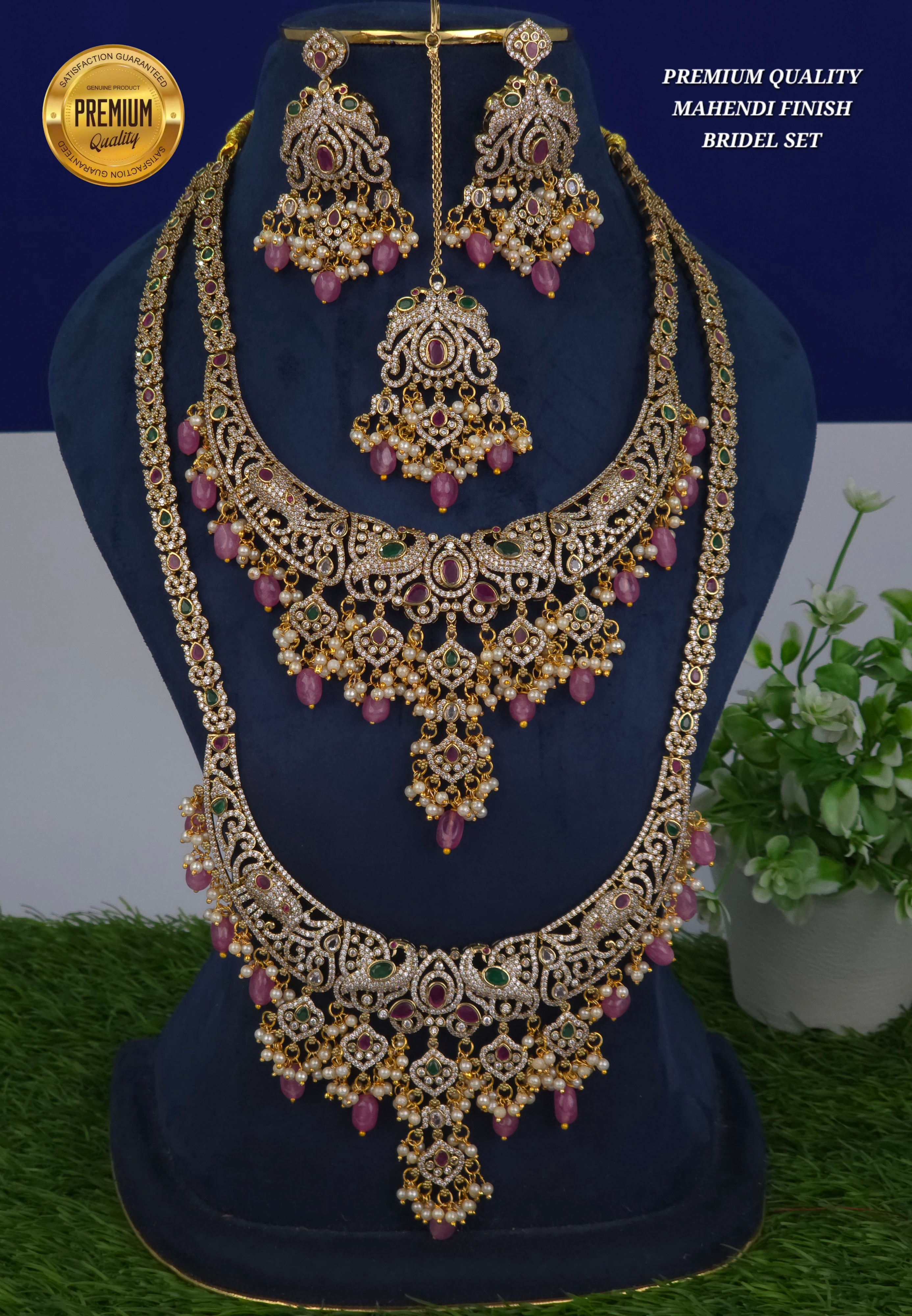 PREMIUM QUALITY 
MAHENDI FINISH 
BRIDEL SET