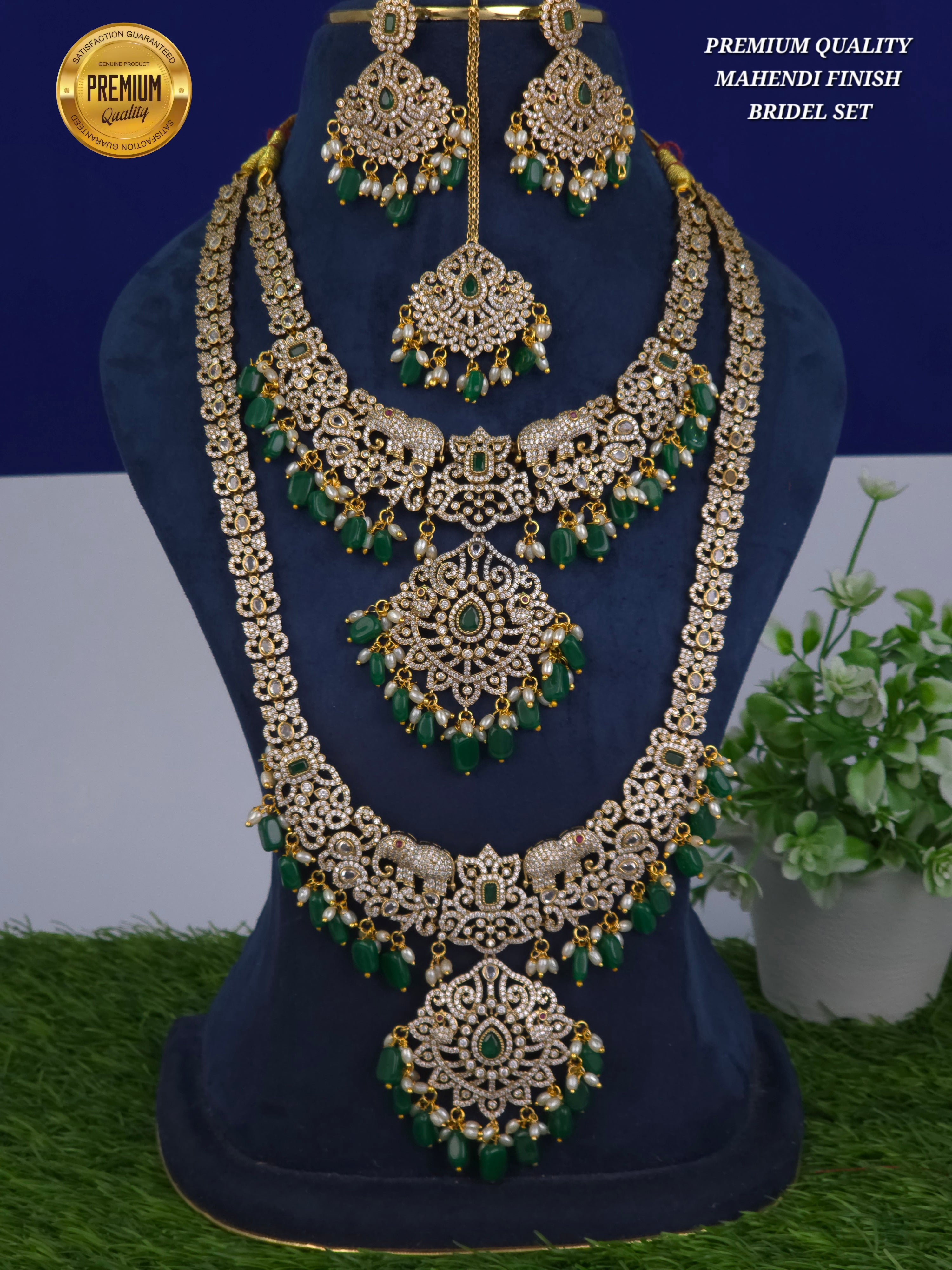 PREMIUM QUALITY 
MAHENDI FINISH 
BRIDEL SET