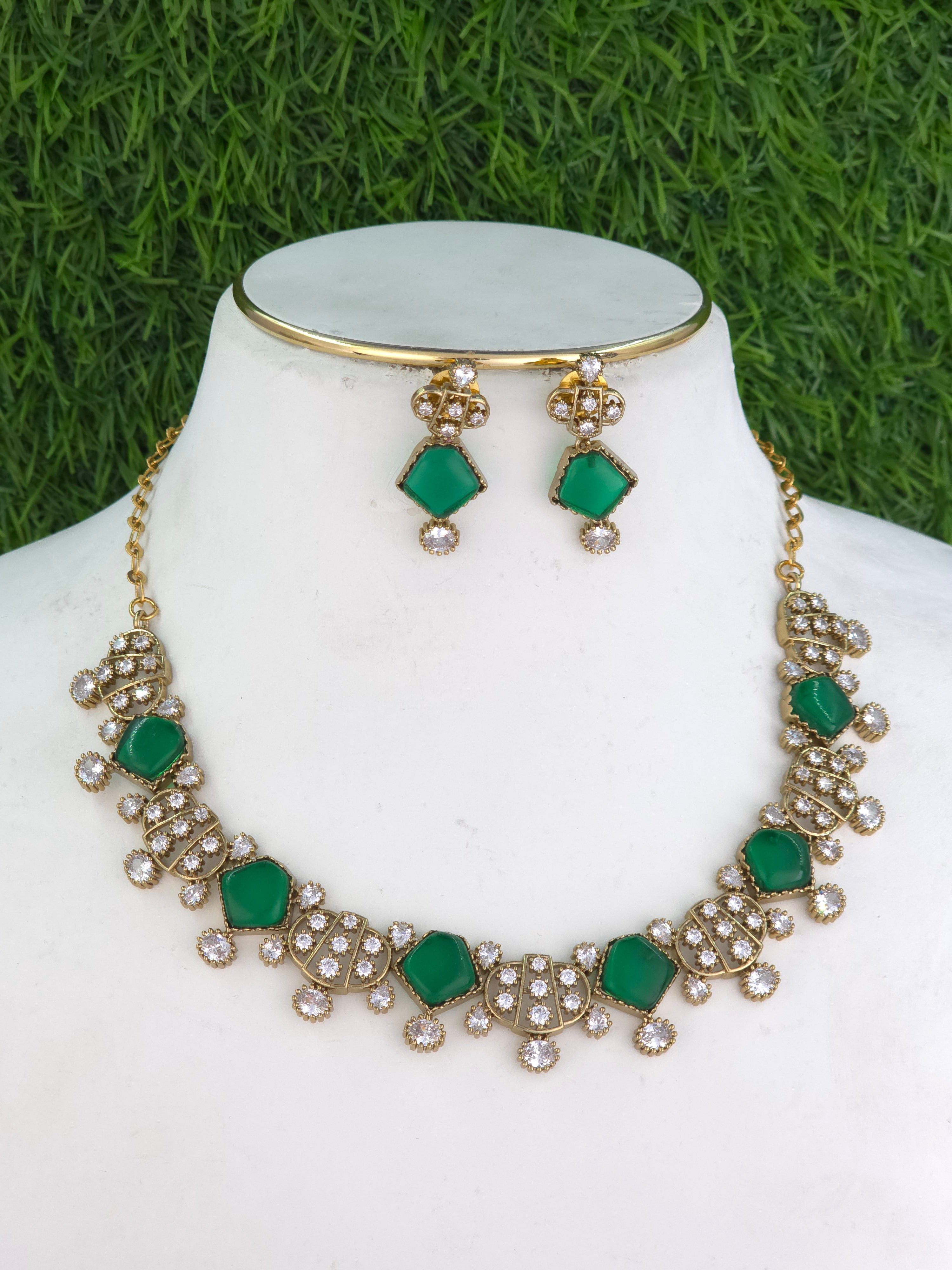 MATT FINISH CZ NECKLACE