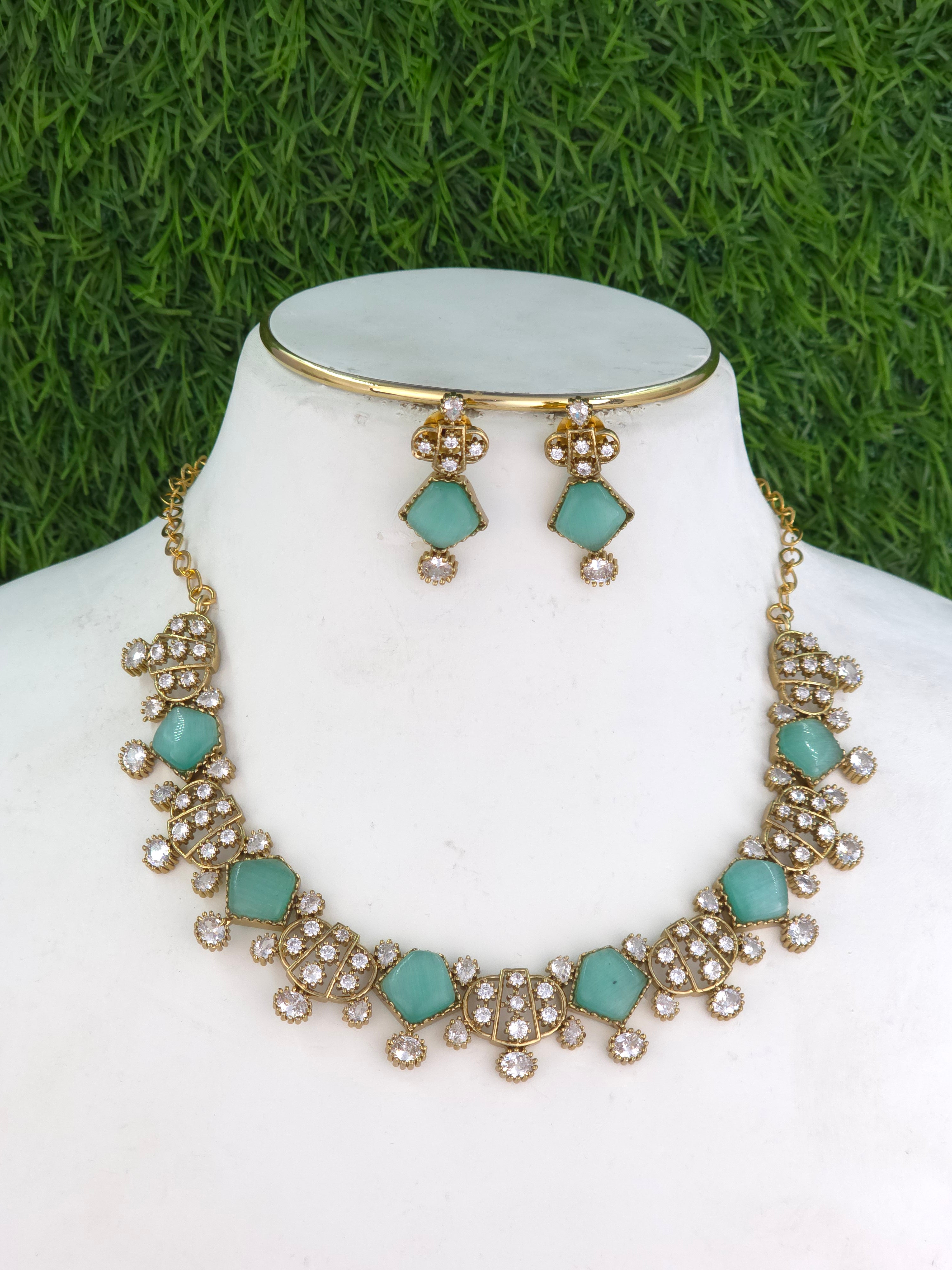 MATT FINISH CZ NECKLACE