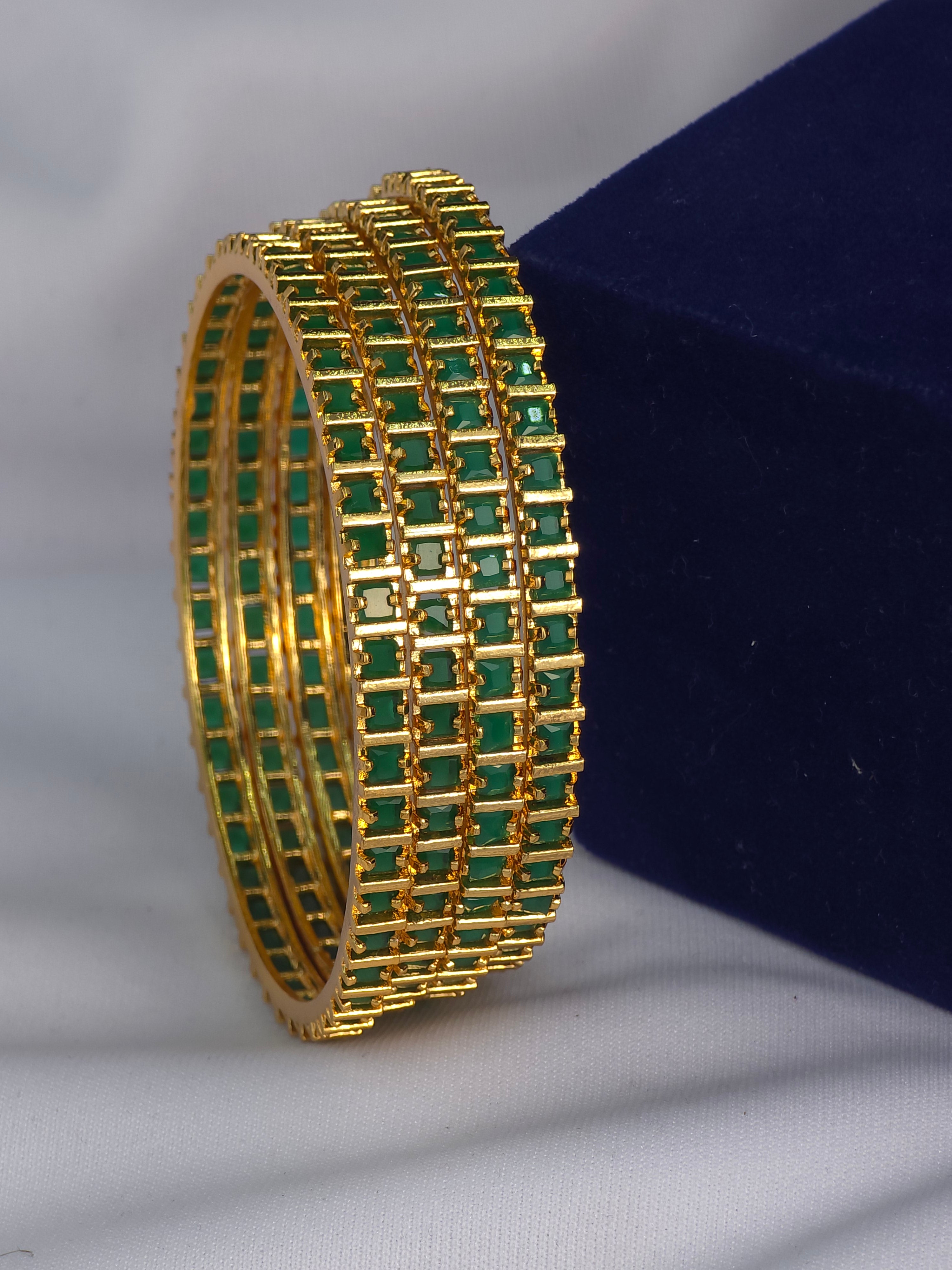 CZ GOLD FINISH BANGLES