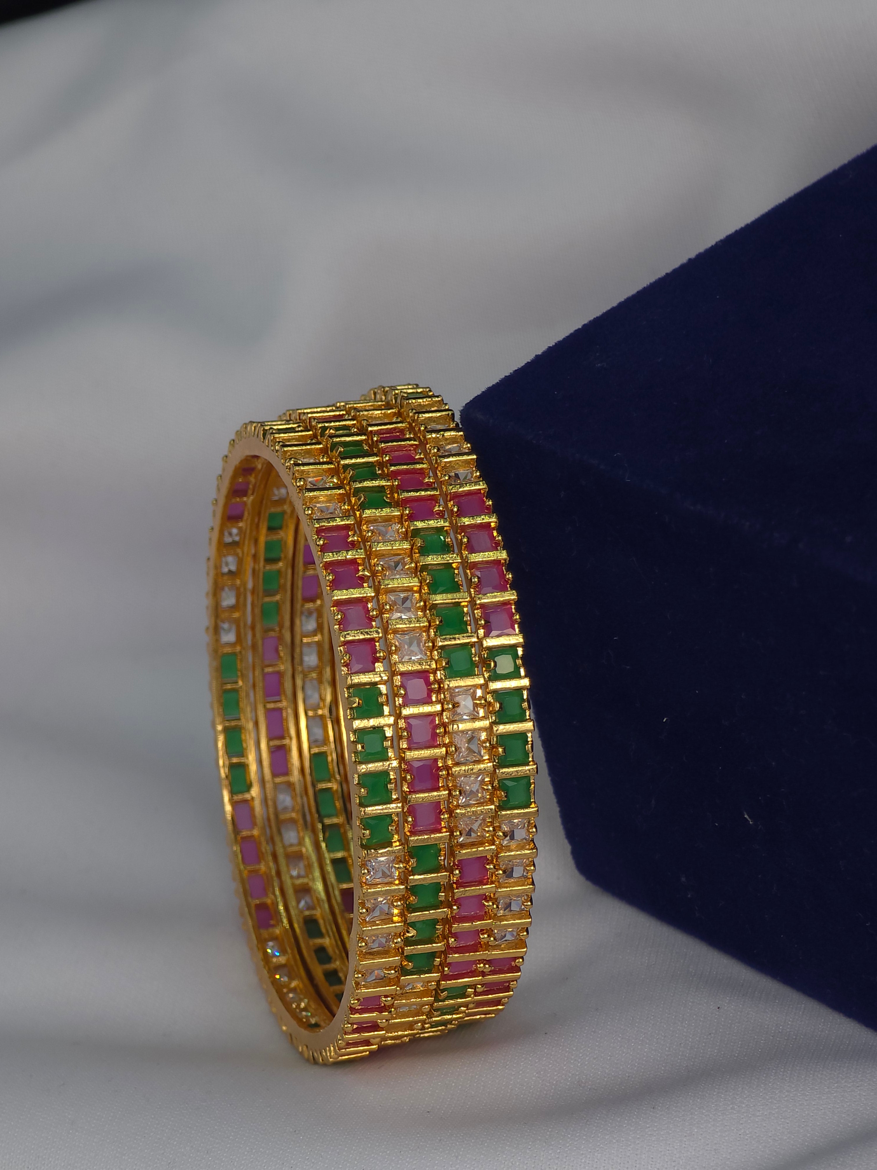 CZ GOLD FINISH BANGLES
