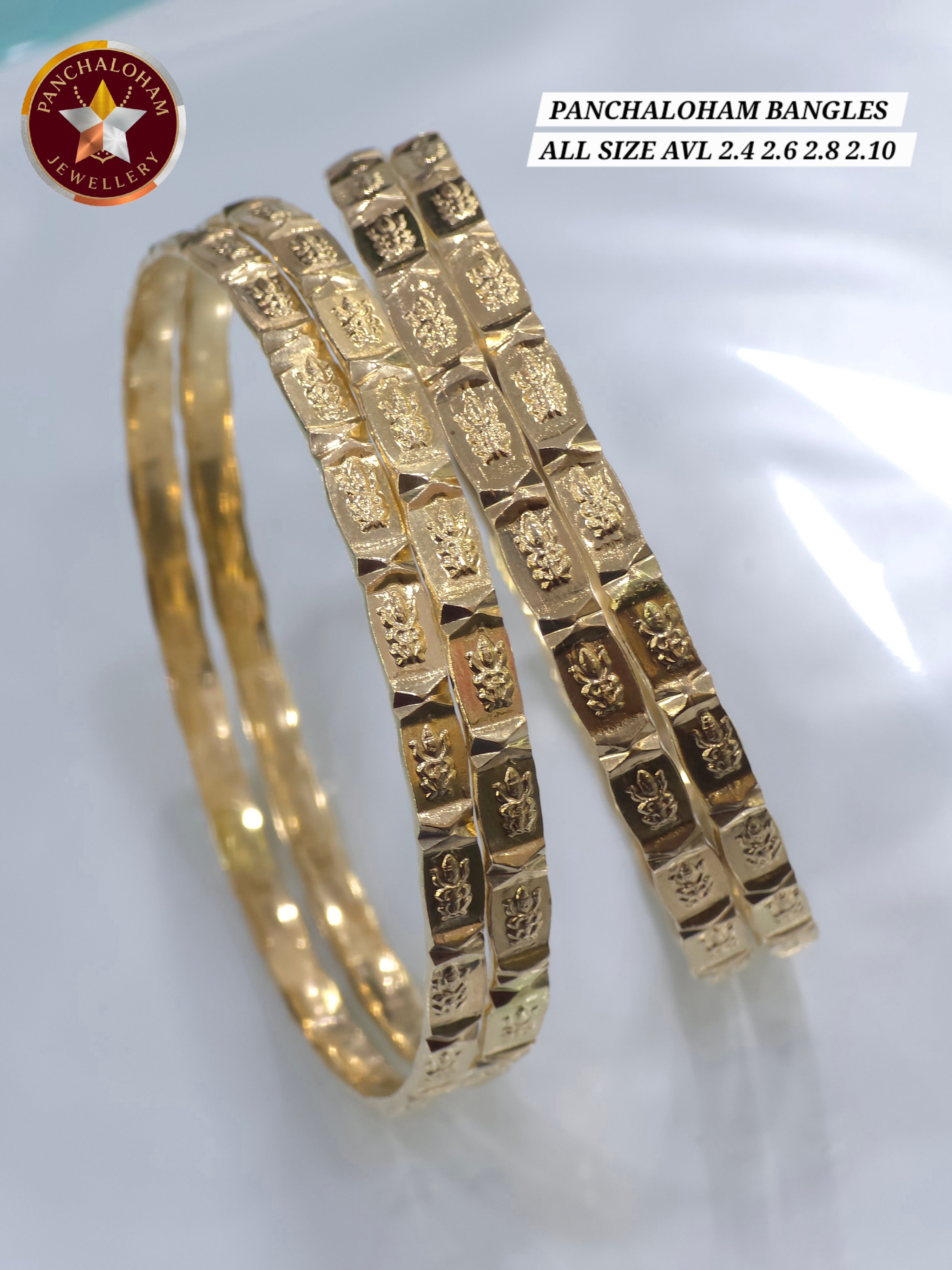 Panchaloham bangles All sizes 2.4 2.6 2.8 2.10