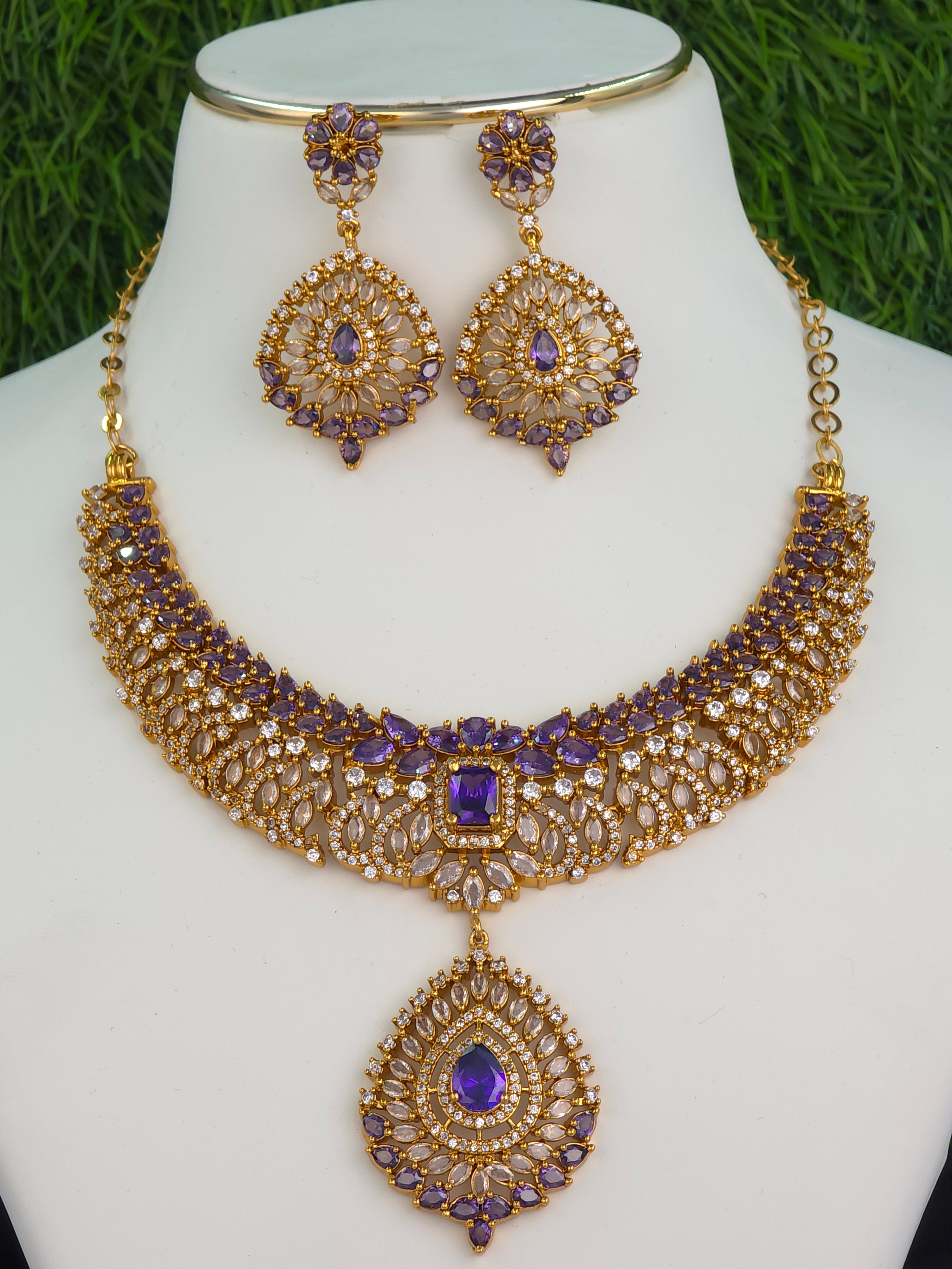 Matt finish cz Necklaces