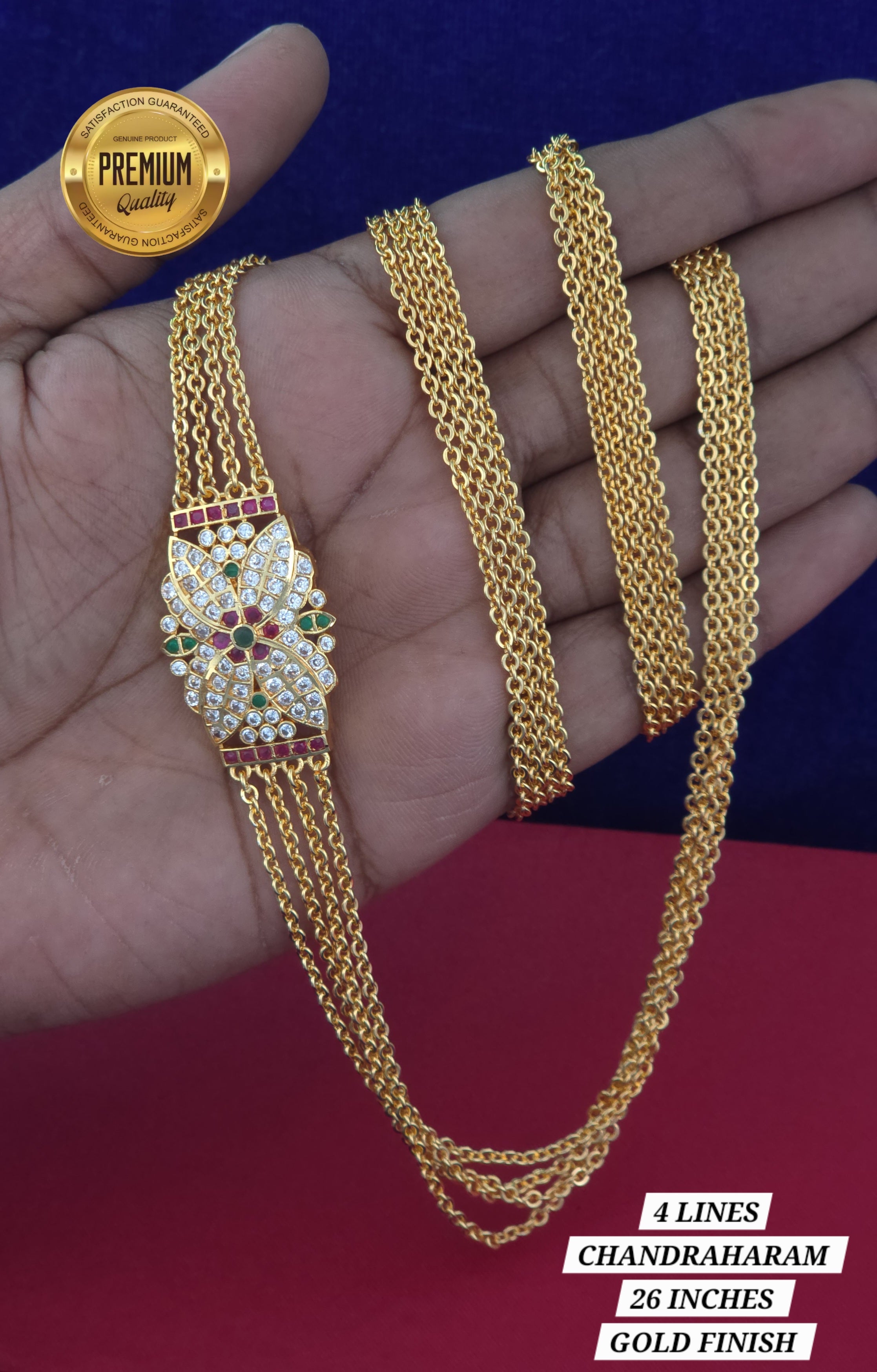 GOLD FINISH 26 inches chandharam