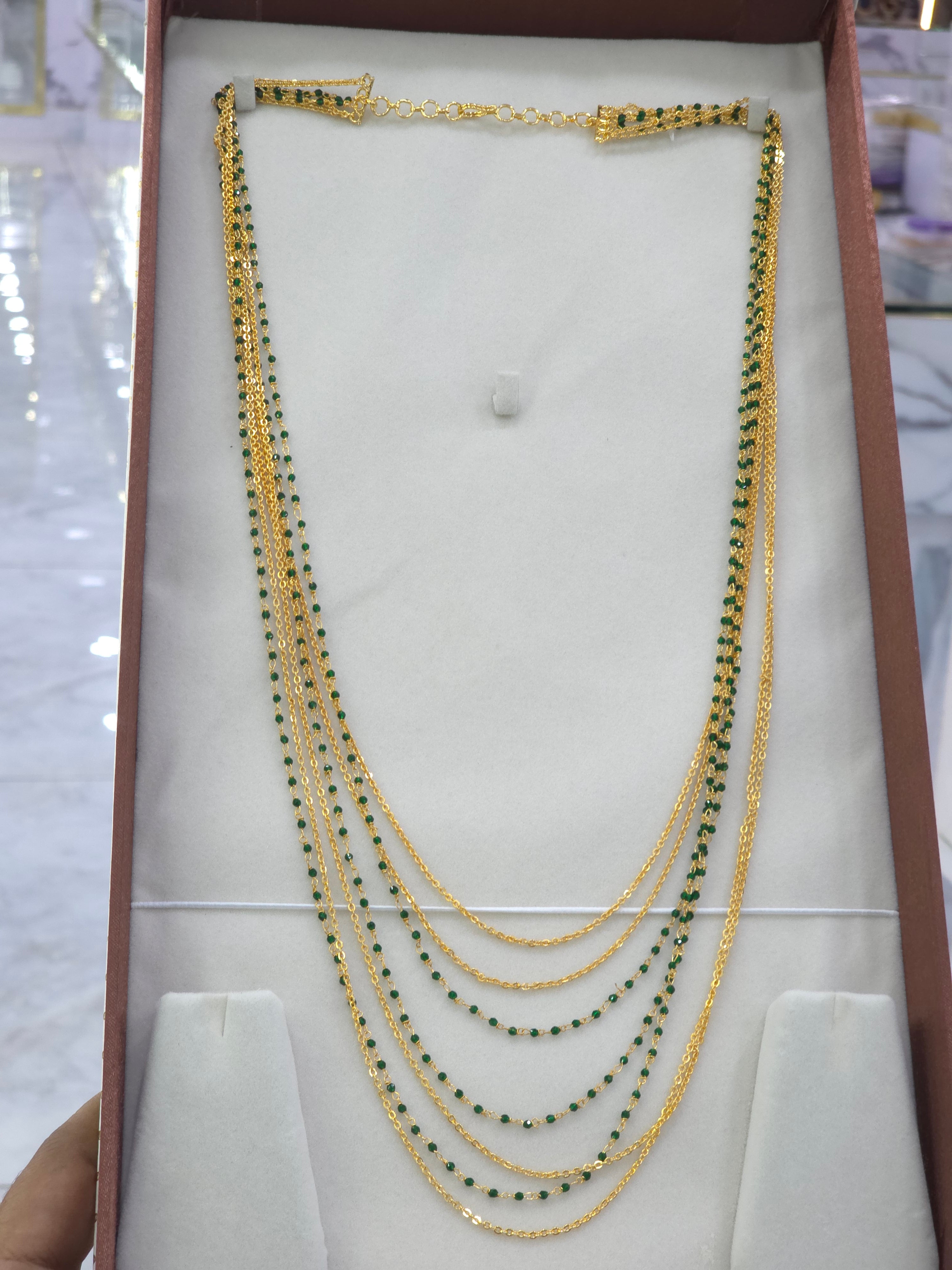 30 inches 
Gold Finish 
7 steps
Chandharam