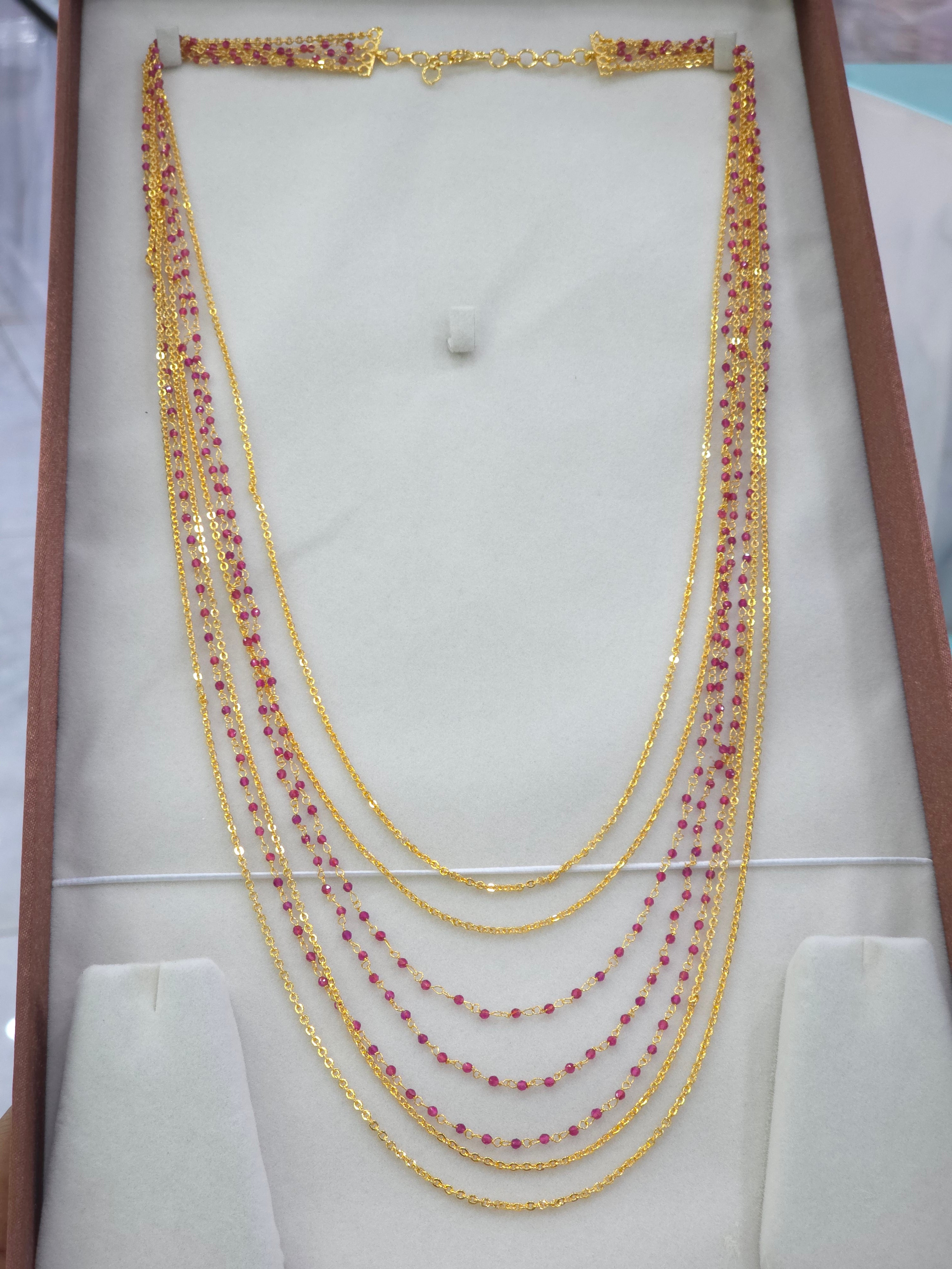 30 inches 
Gold Finish 
7 steps
Chandharam