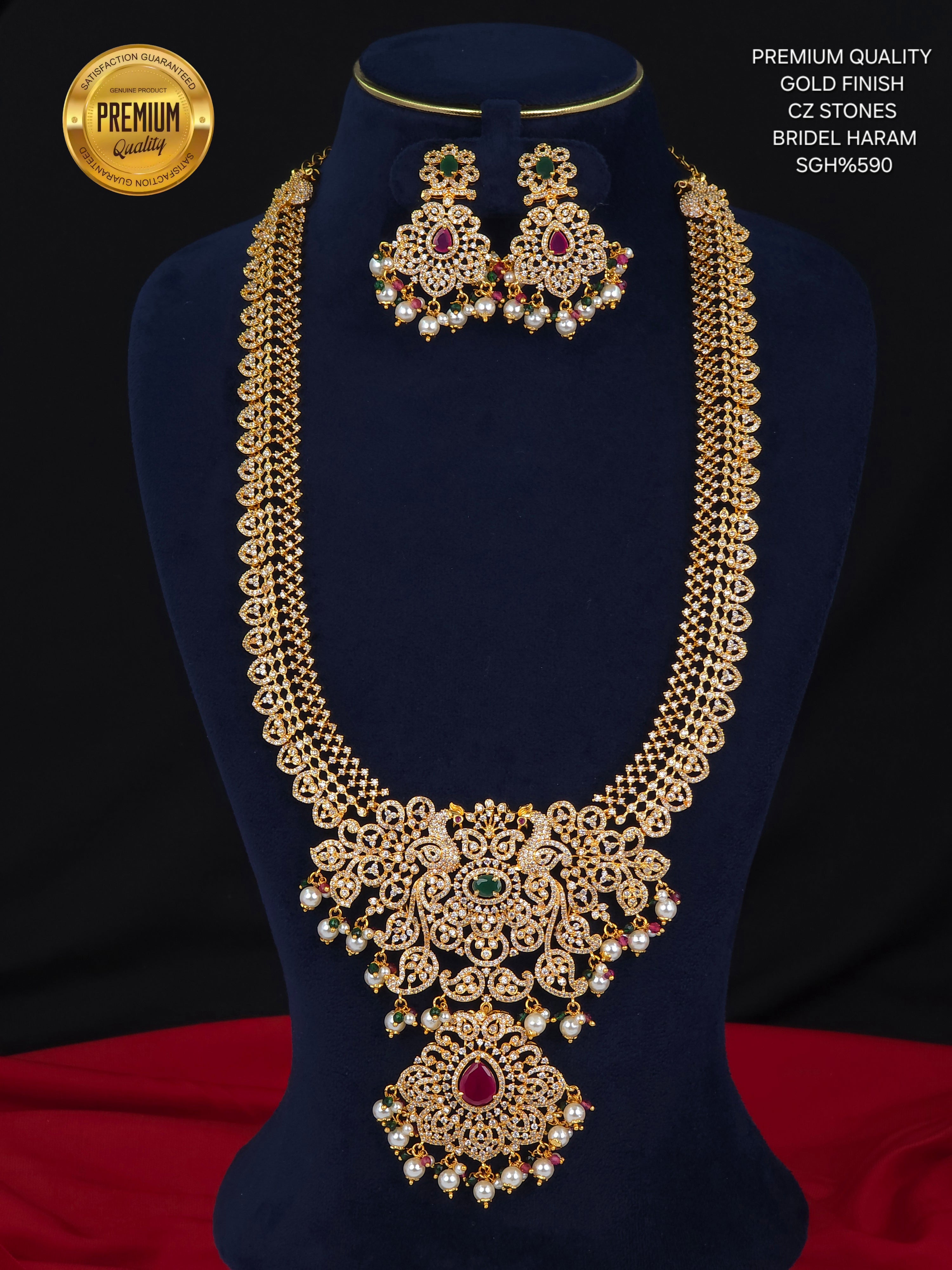 Cz gold finish BRIDEL HARAM
