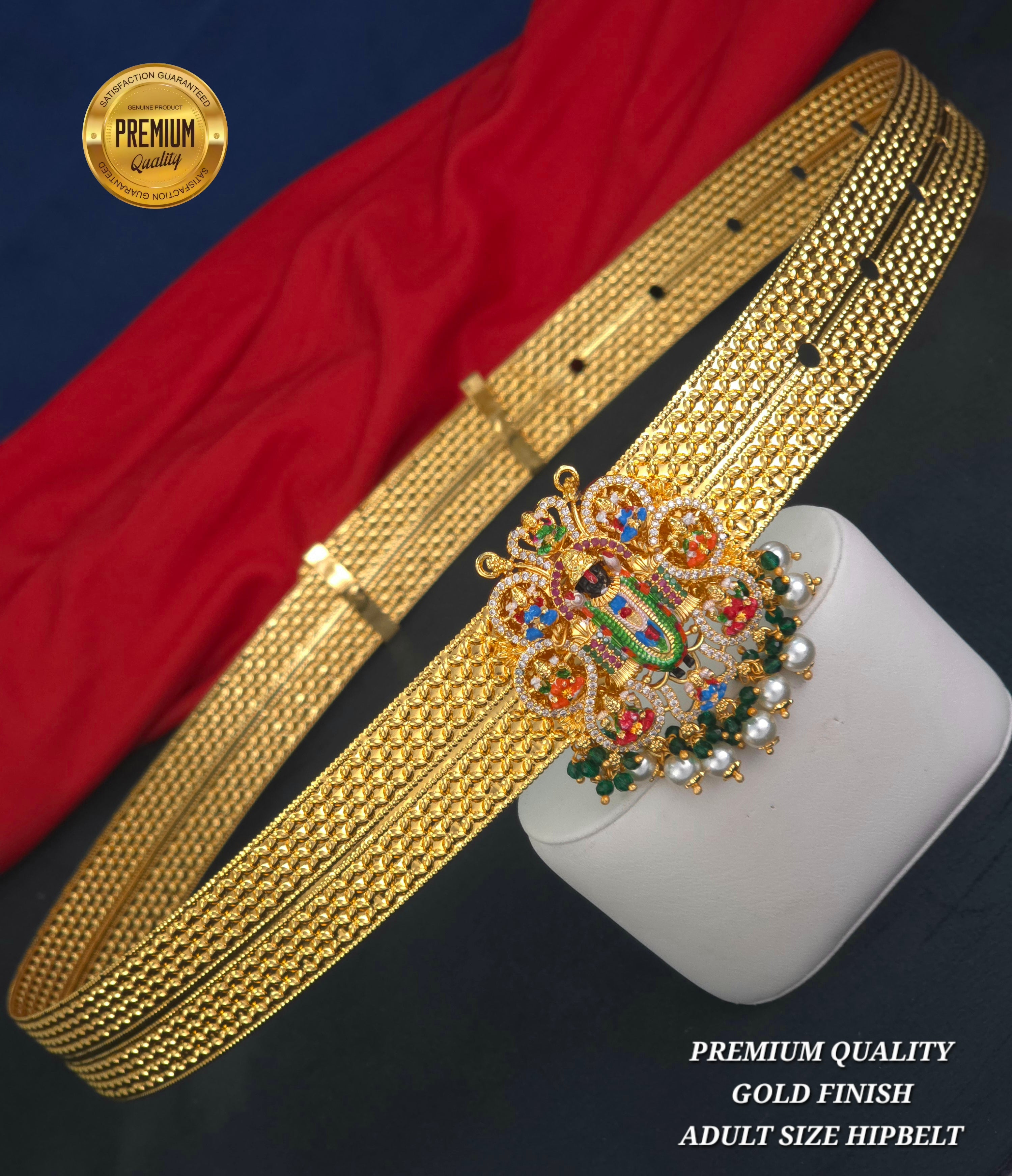 Gold finish adult size hipbelt