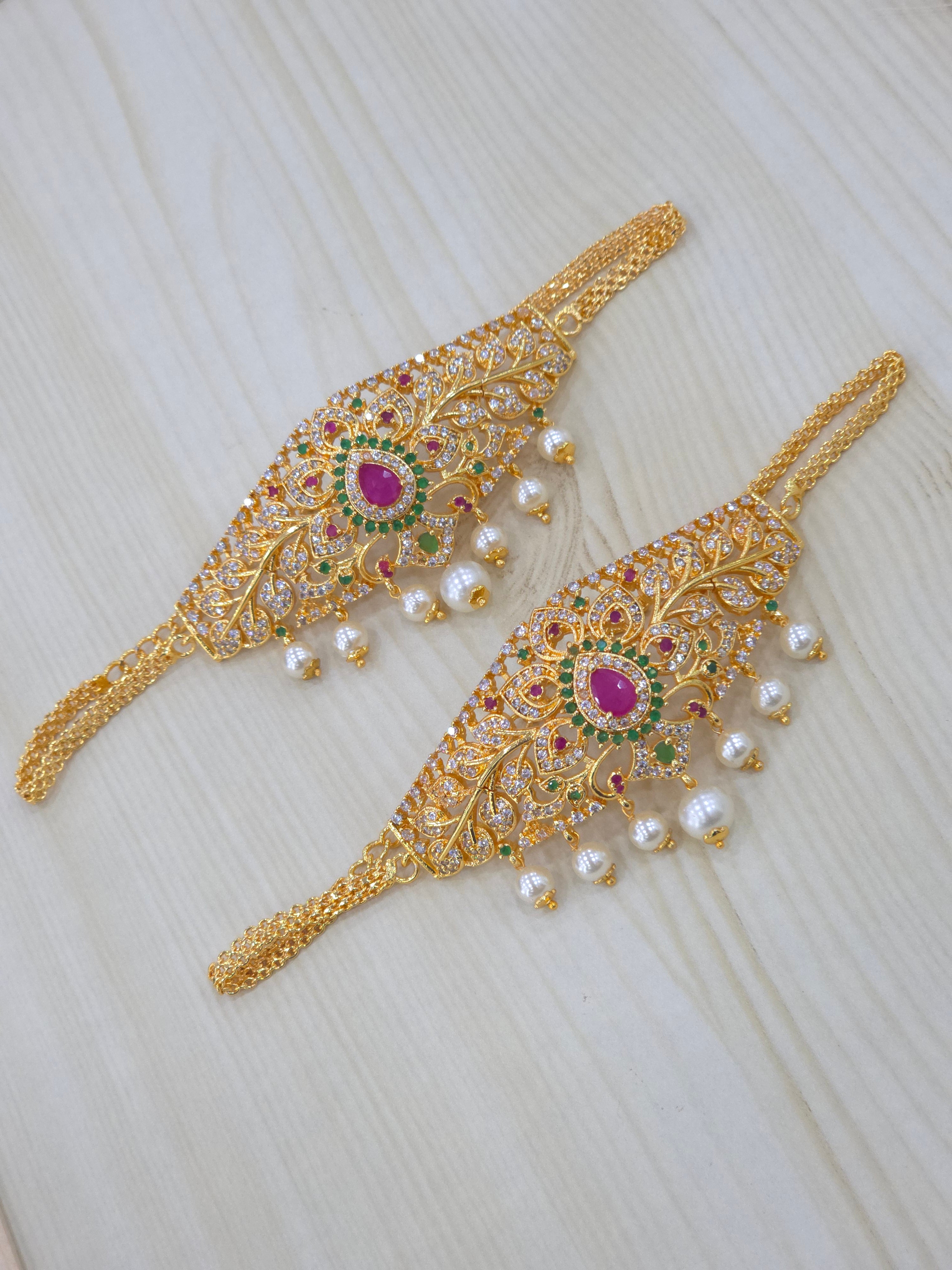 Gold finish Bajubands