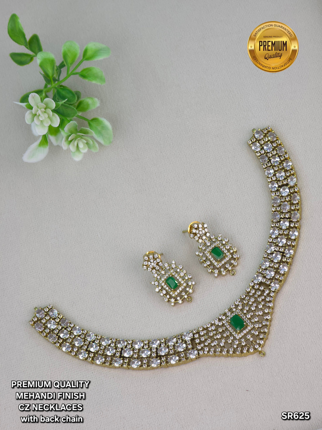 Matt finish cz Necklace