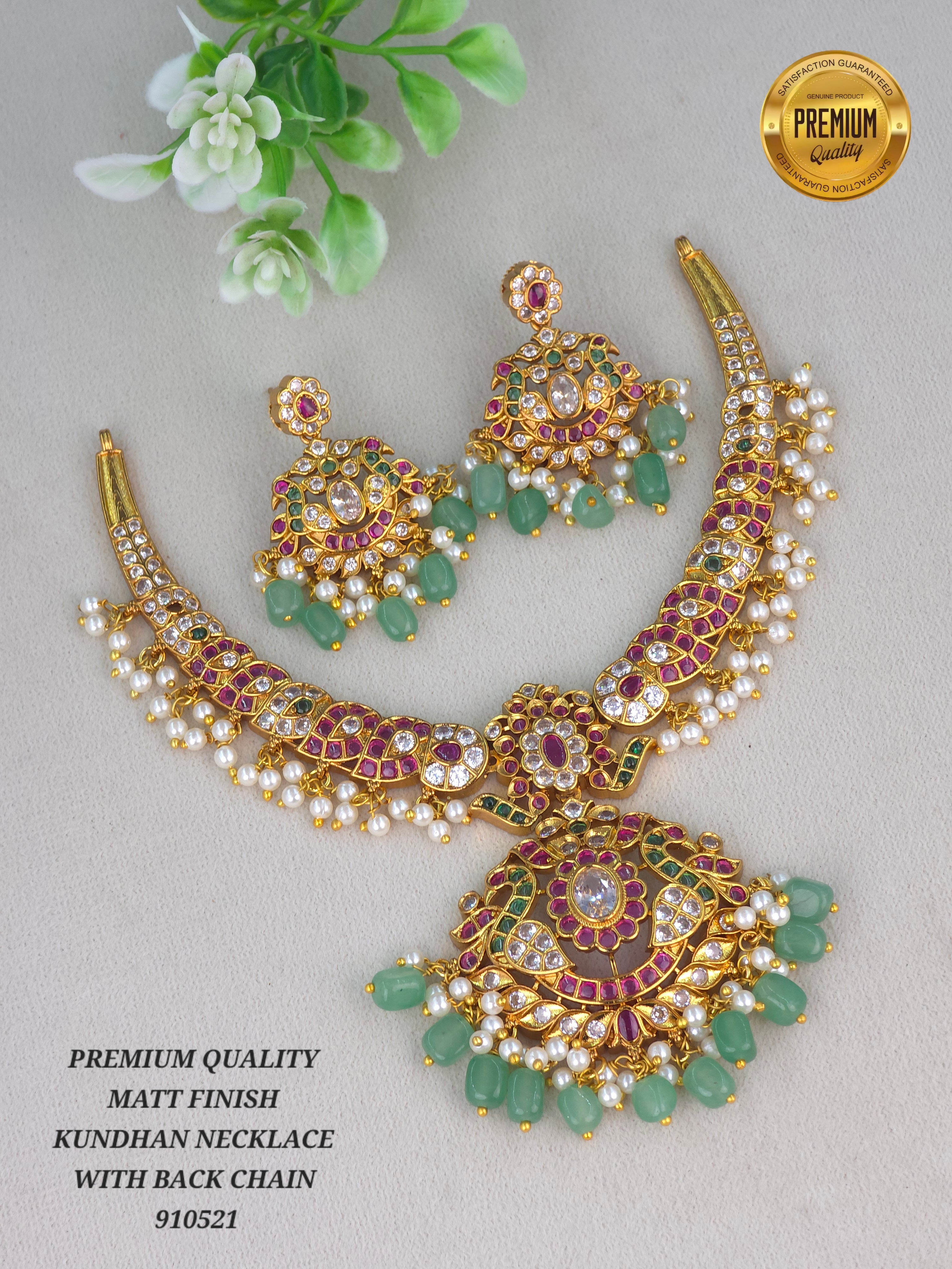 MATT FINISH KUNDHAN NECKLACE