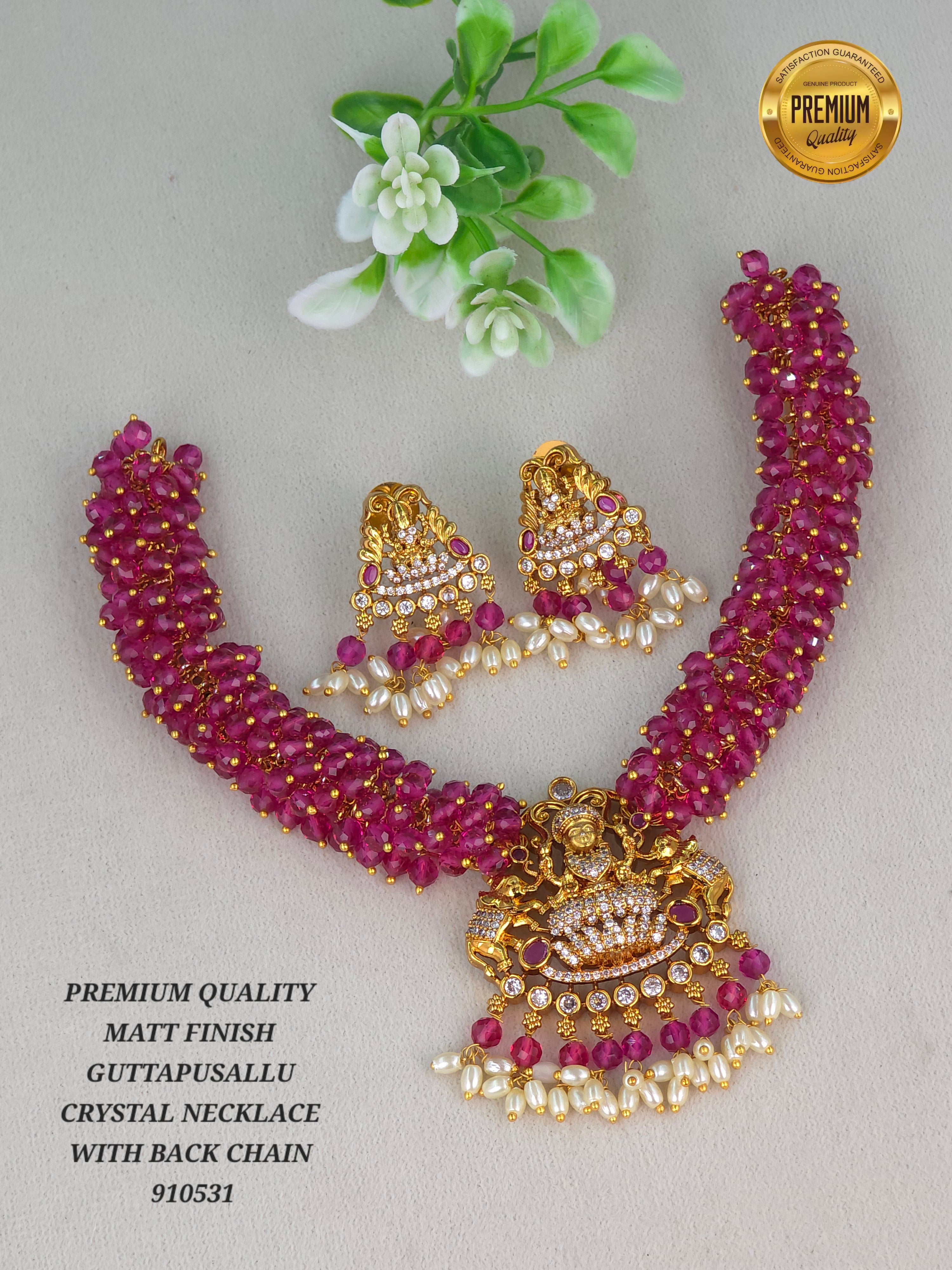 Matt finish Guttapusallu necklace