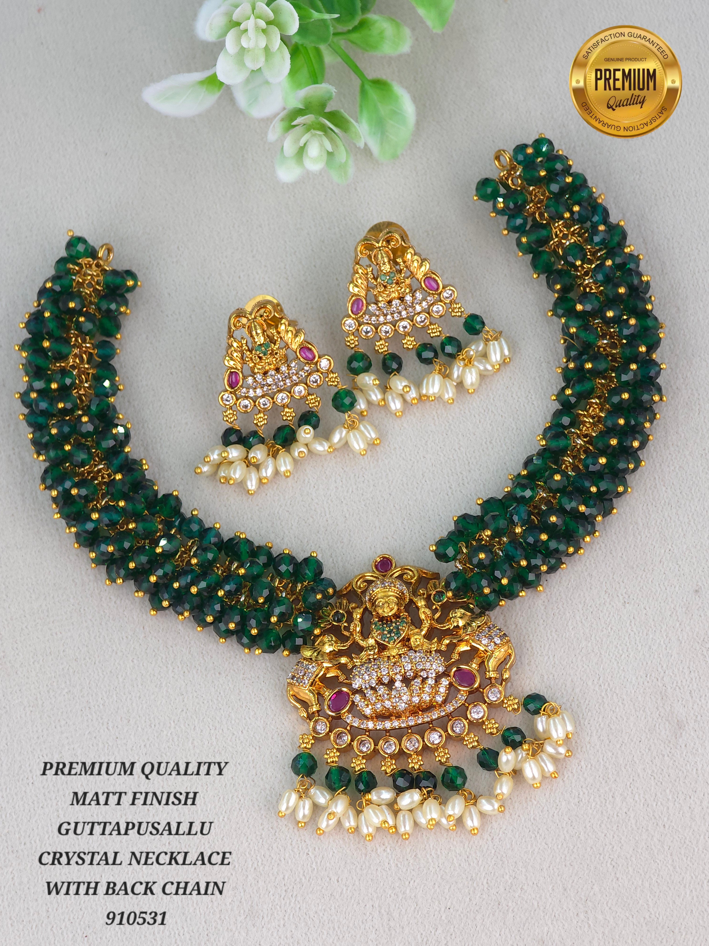 Matt finish Guttapusallu necklace