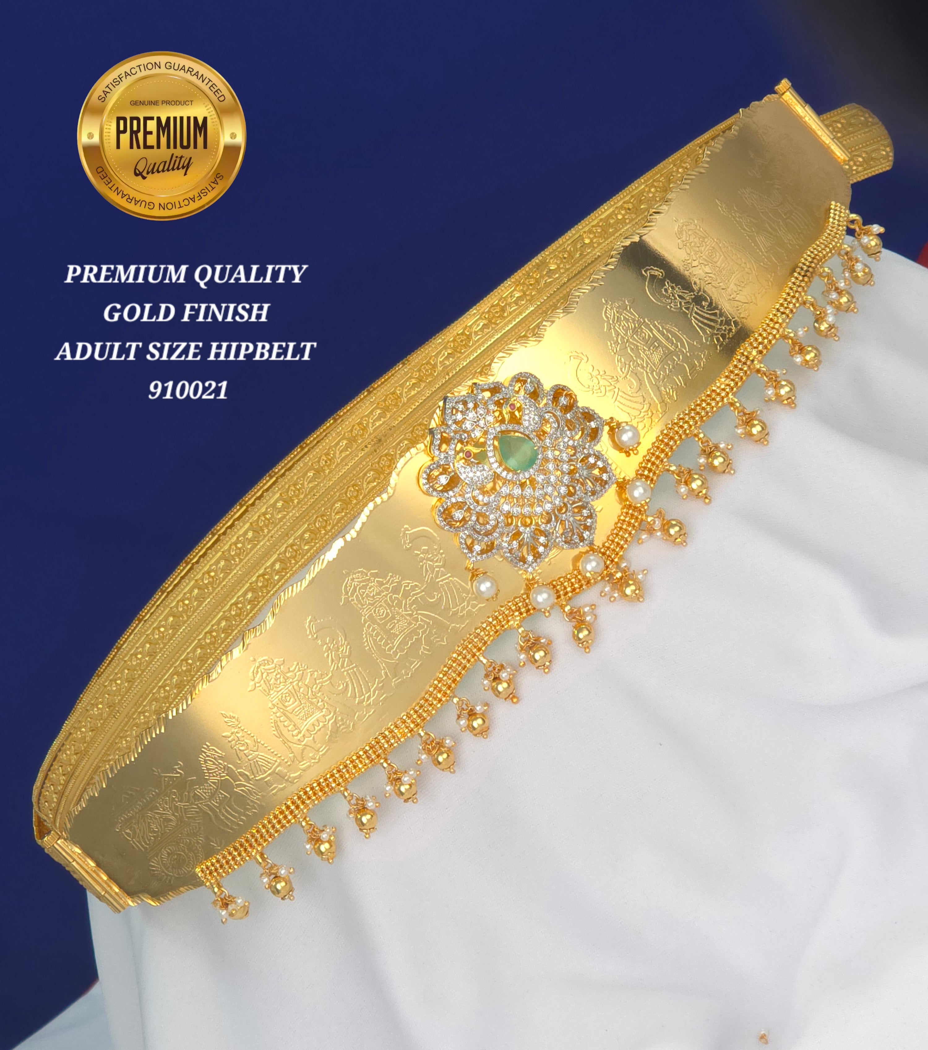 Gold finish adult size hipbelt