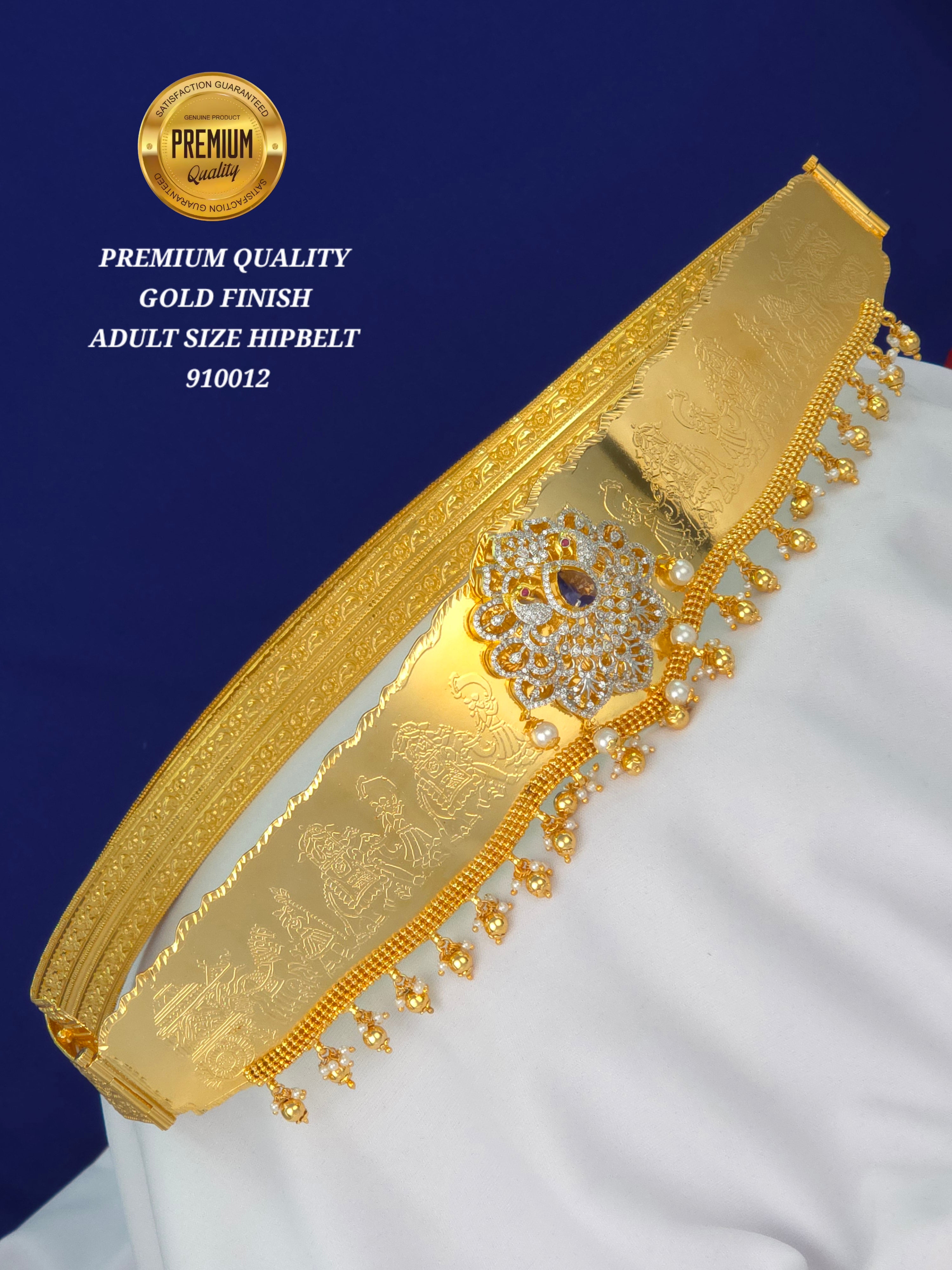 Gold finish adult size hipbelt