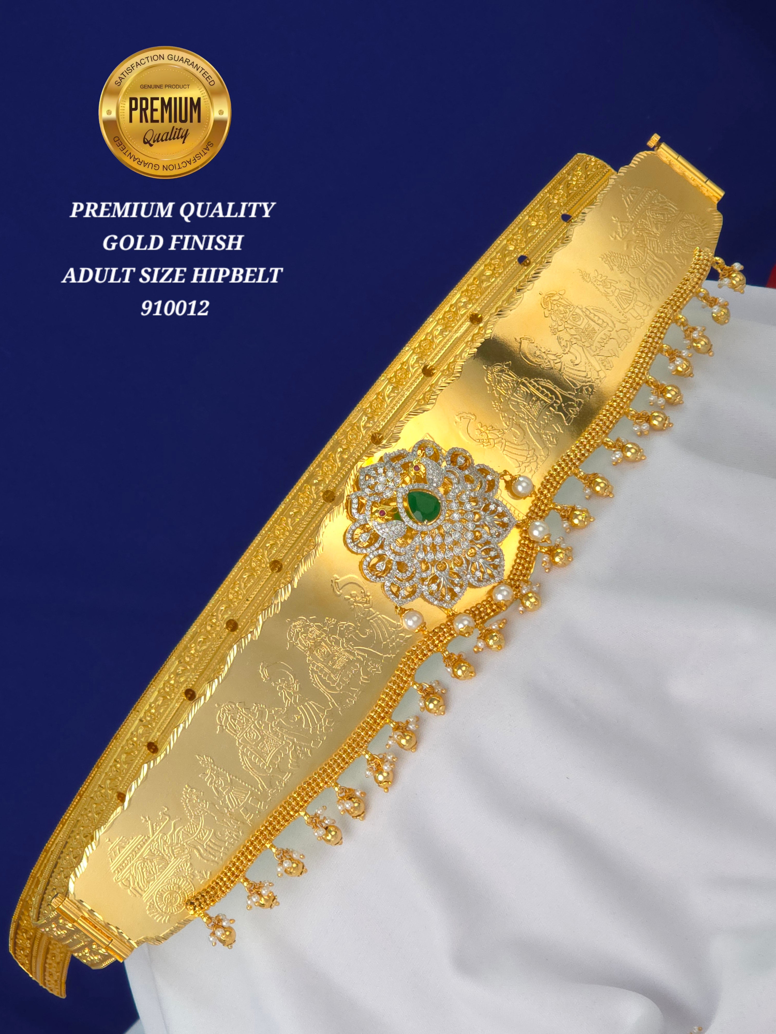 Gold finish adult size hipbelt