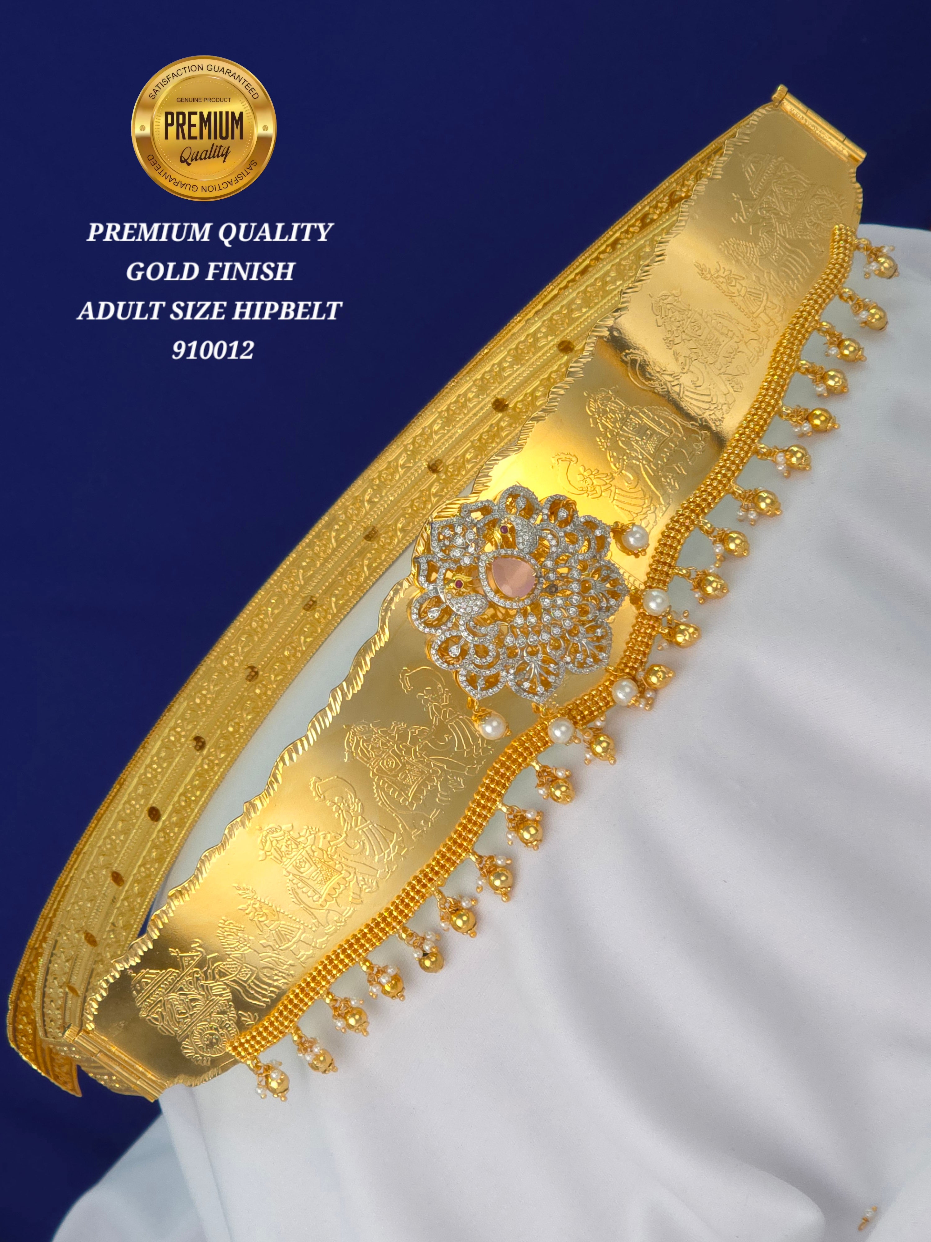 Gold finish adult size hipbelt