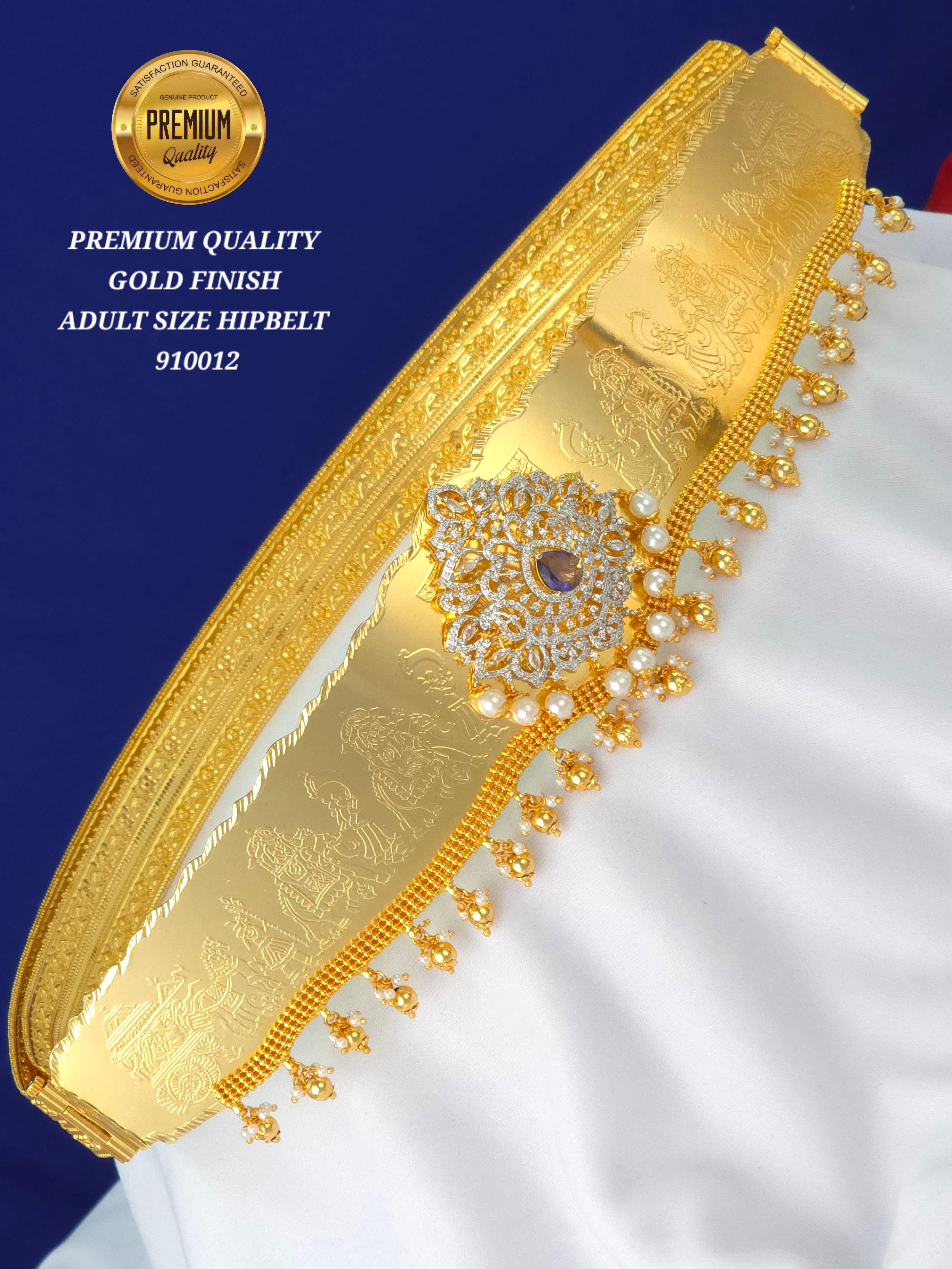 Gold finish adult size hipbelt
