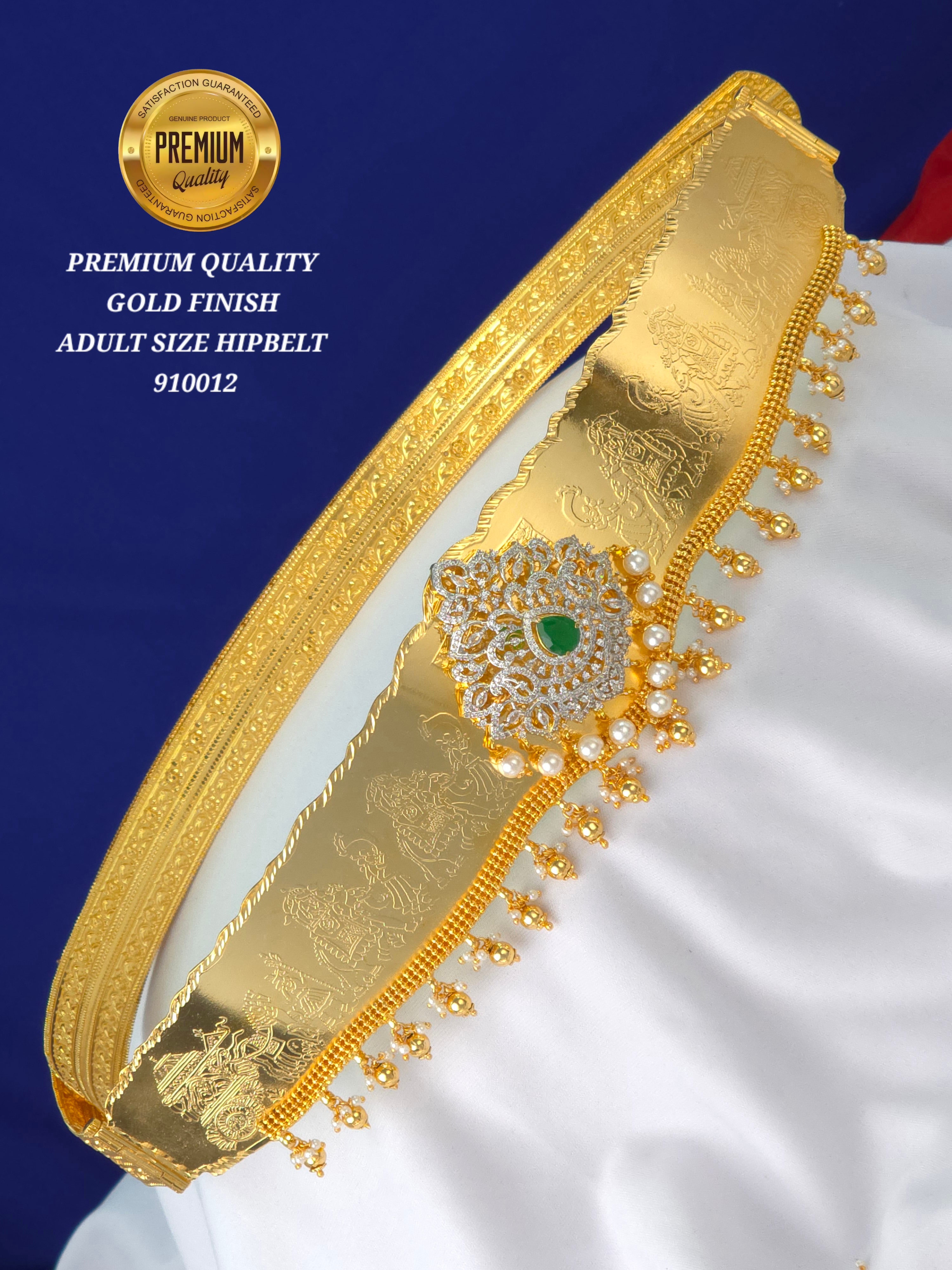 Gold finish adult size hipbelt