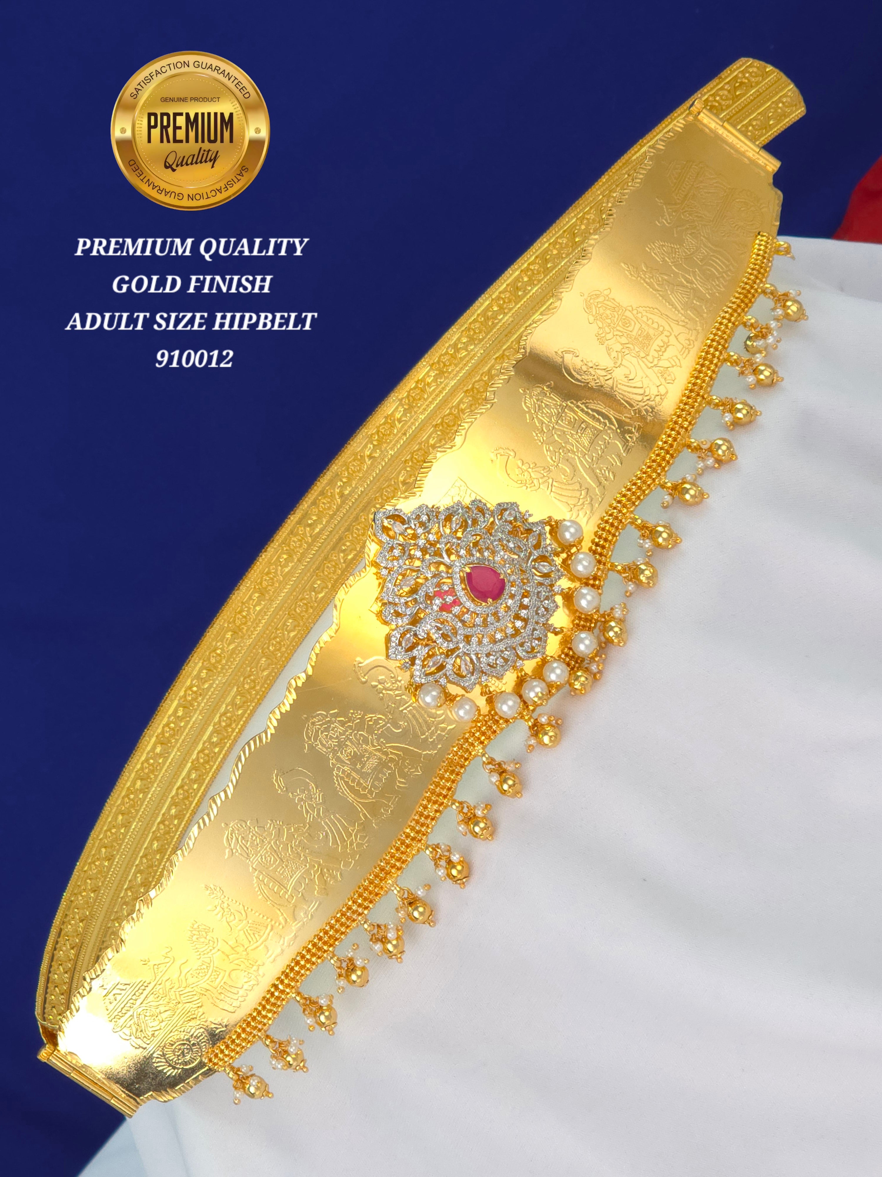 Gold finish adult size hipbelt