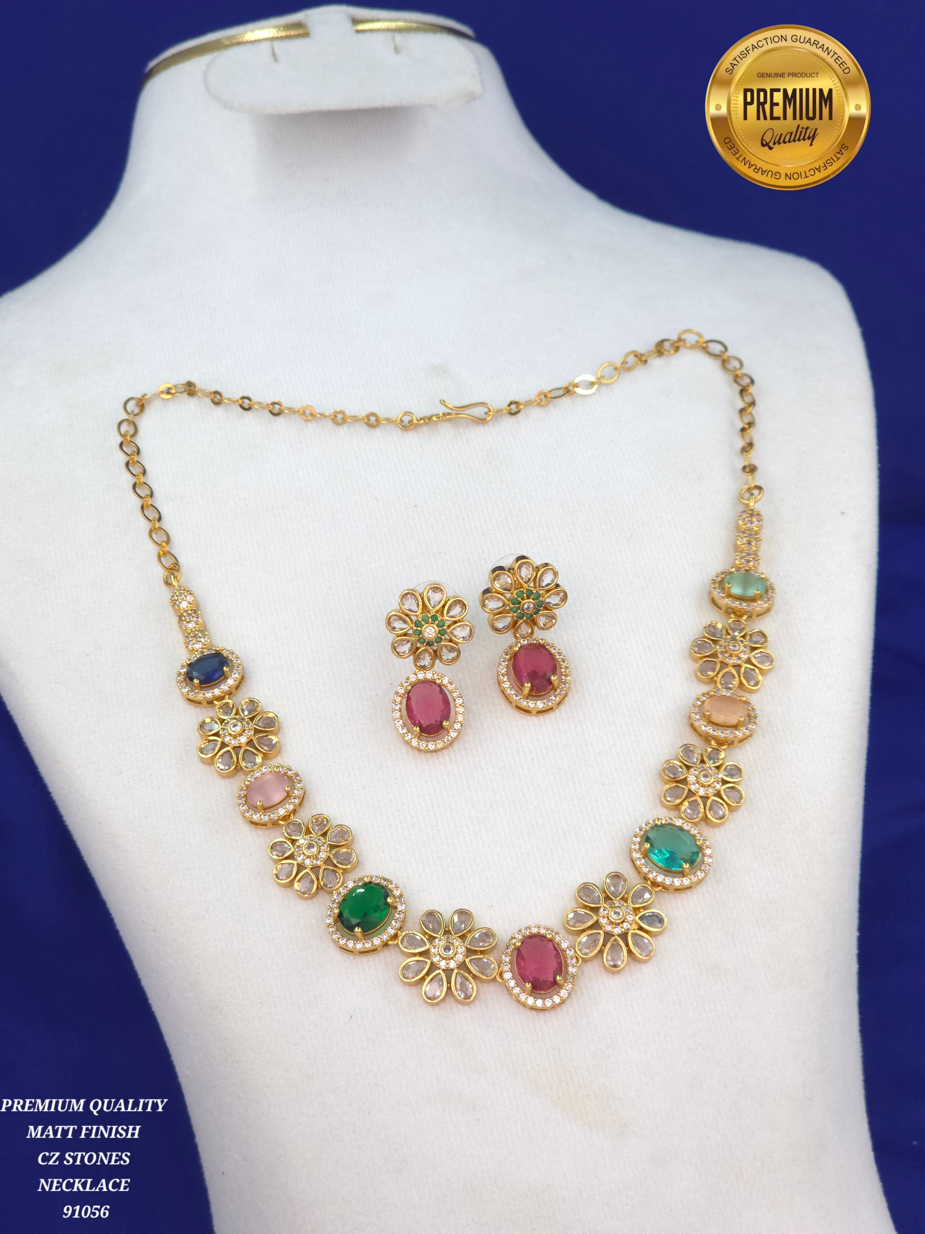 MATT FINISH CZ NECKLACES