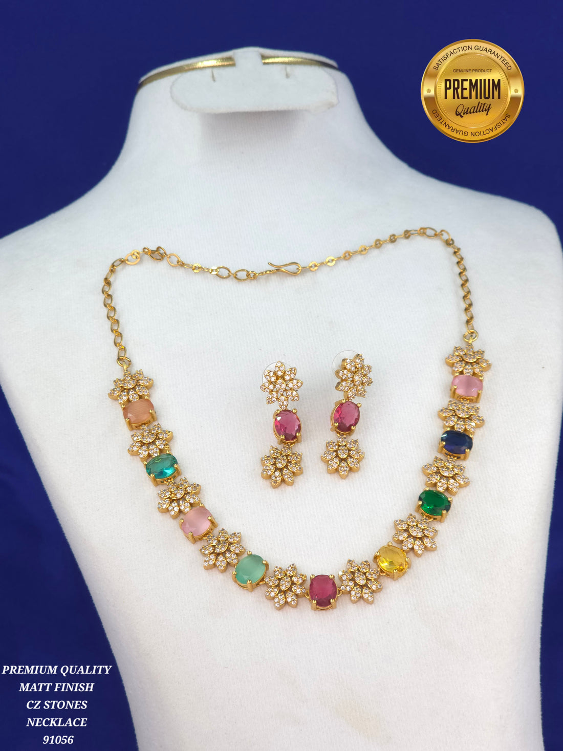 MATT FINISH CZ NECKLACES
