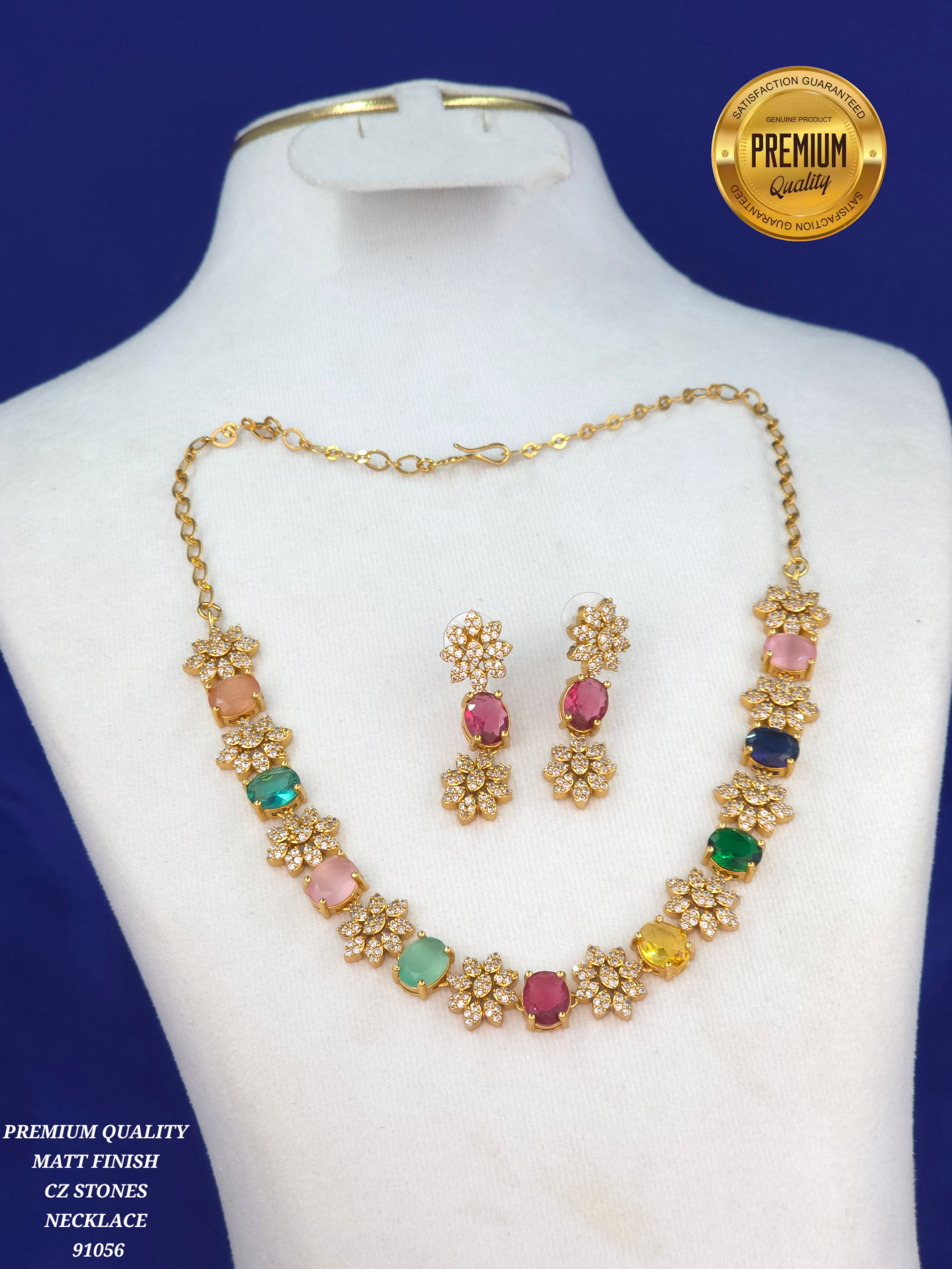 MATT FINISH CZ NECKLACES