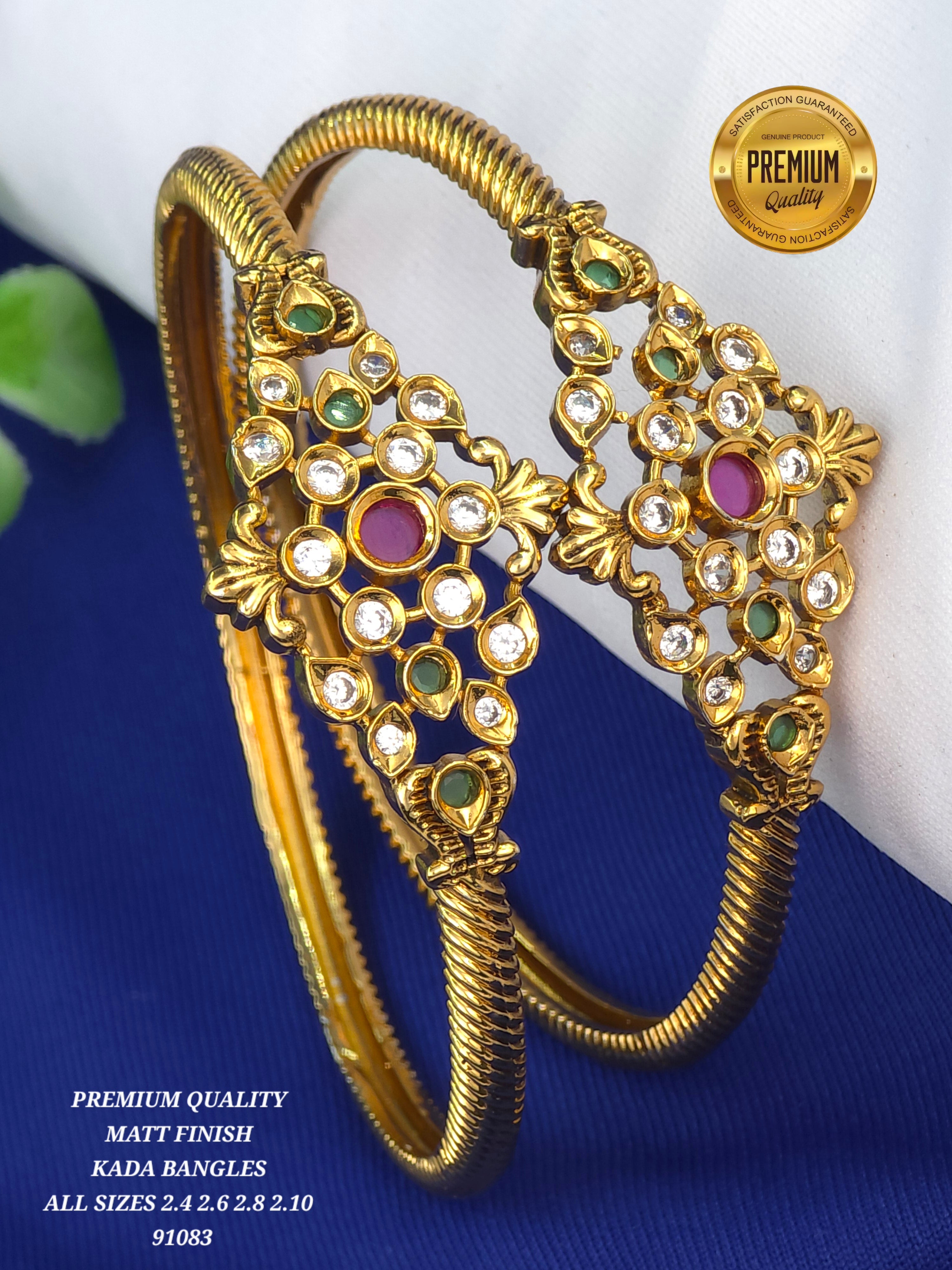 Matt finish kada bangles All sizes 2.4 2.6 2.8 2.10