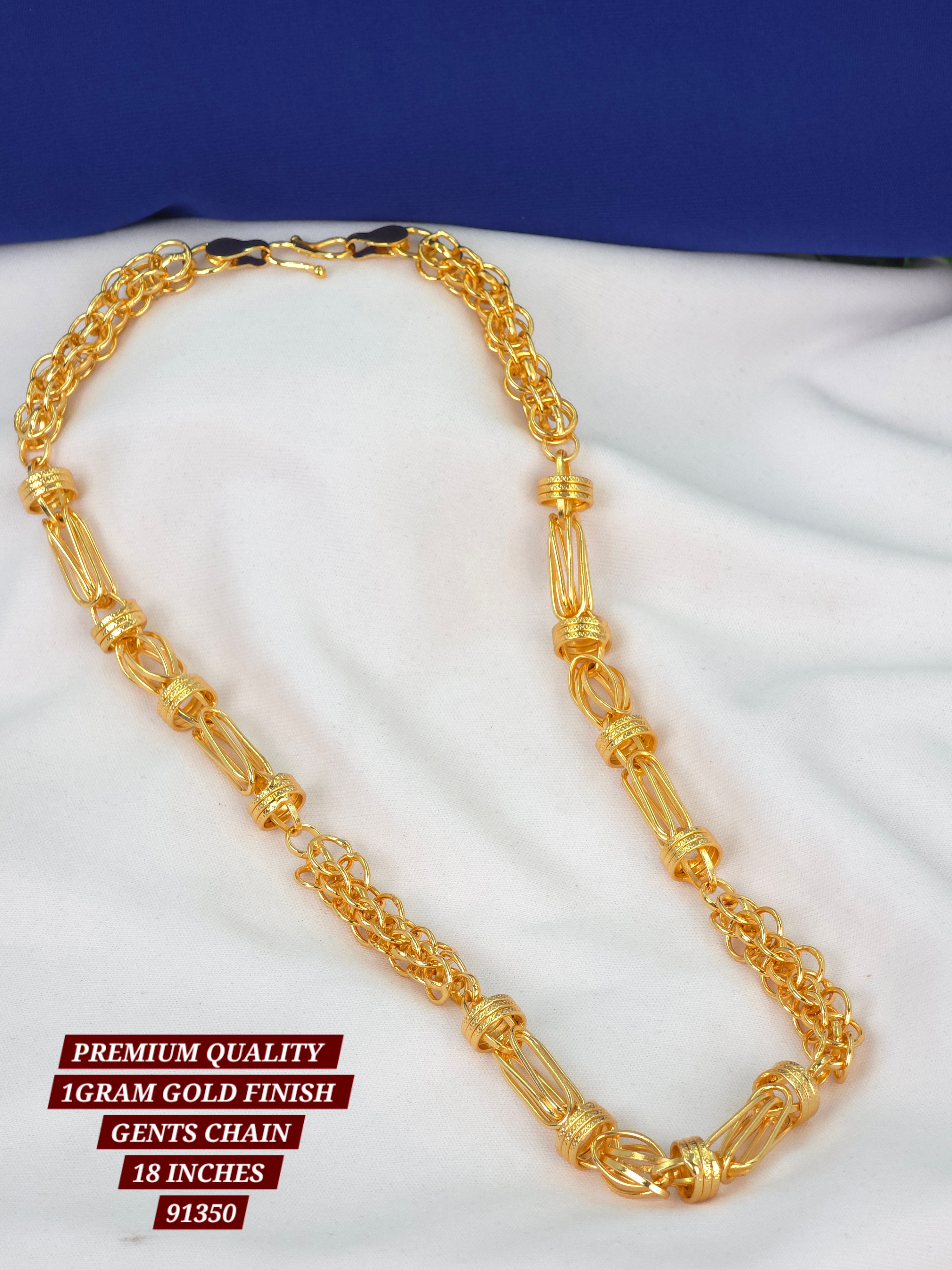 Gold finish gents chain 18 inches