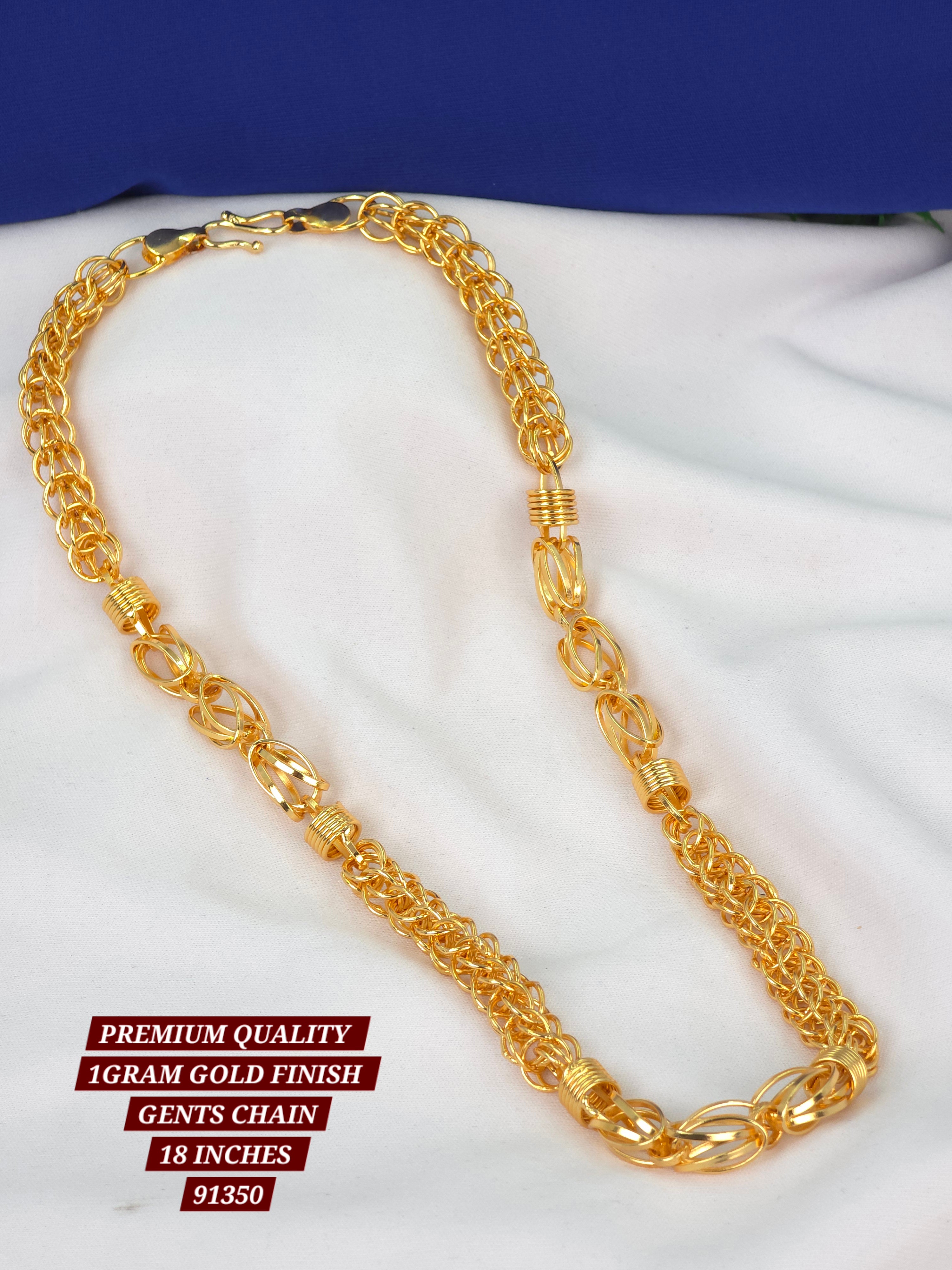Gold finish gents chain 18 inches