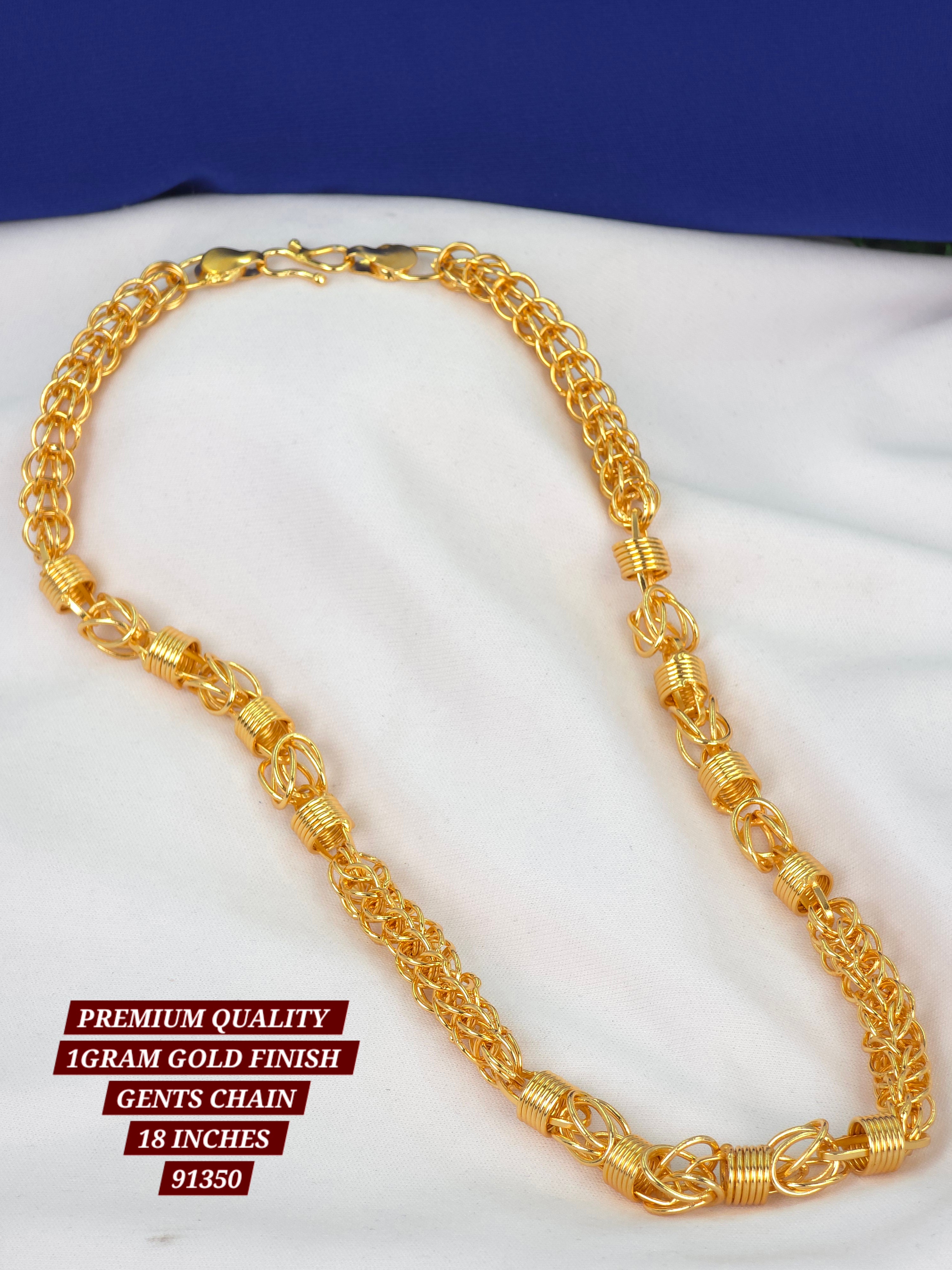 Gold finish gents chain 18 inches