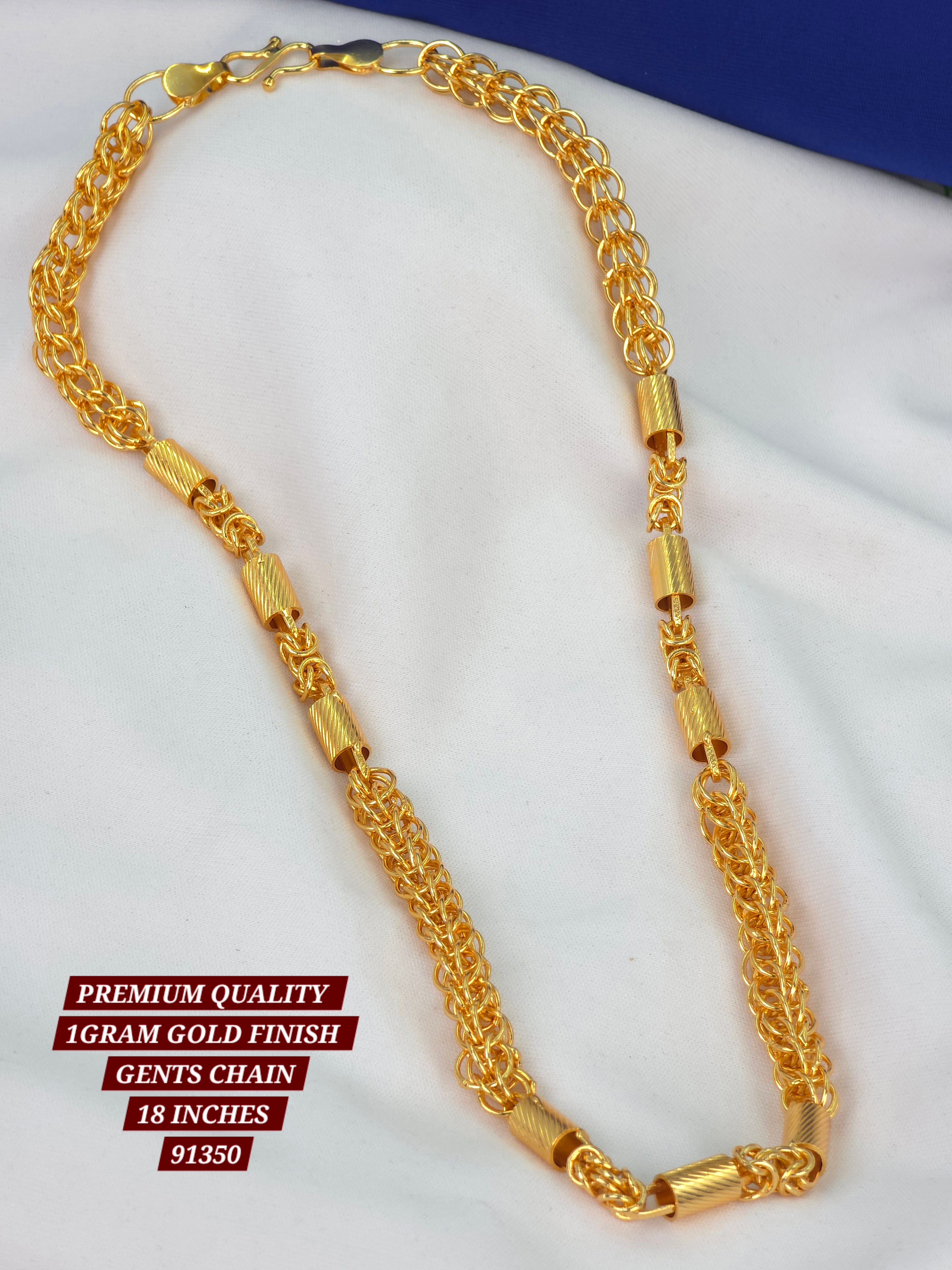 Gold finish gents chain 18 inches