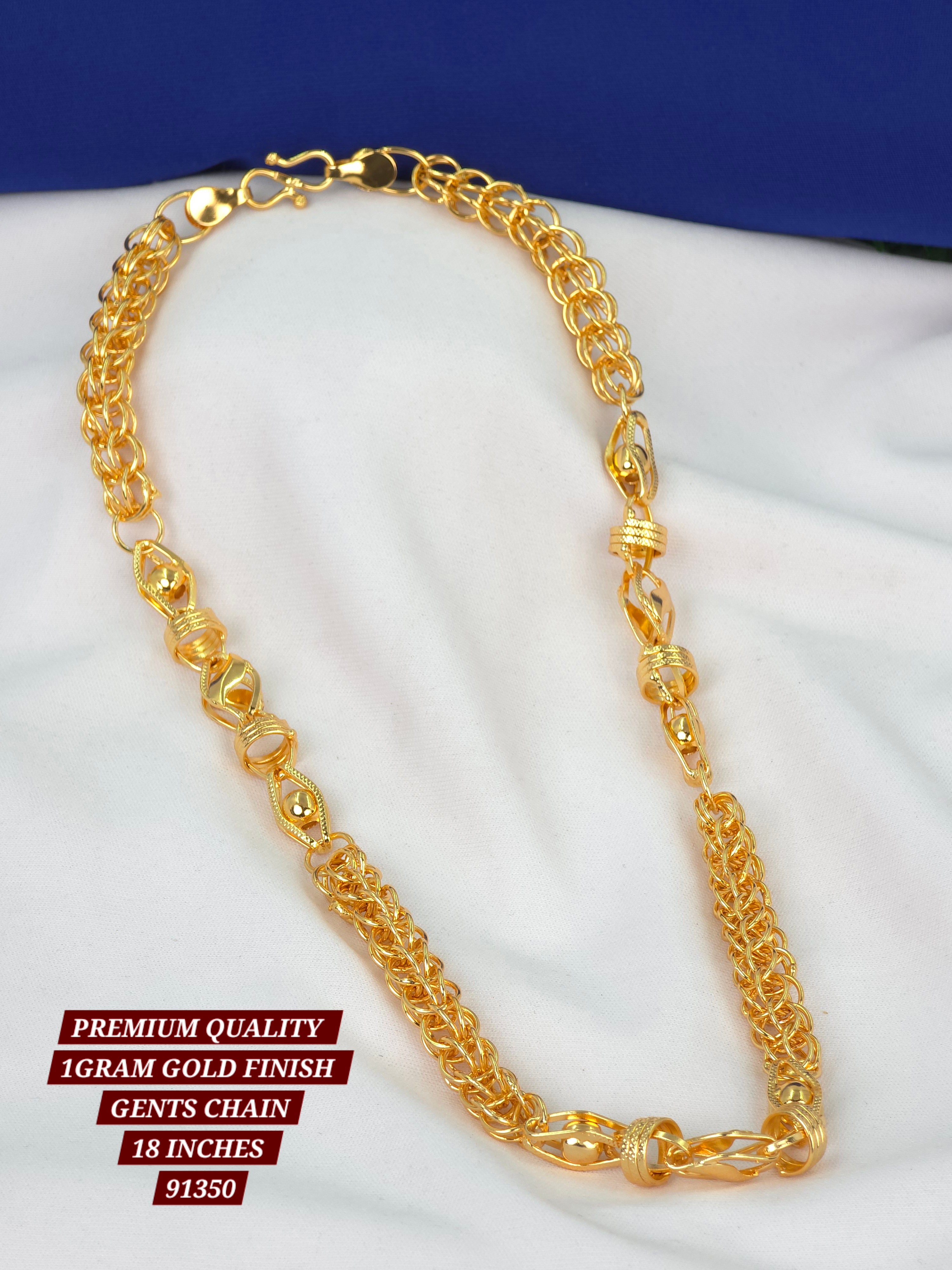 Gold finish gents chain 18 inches