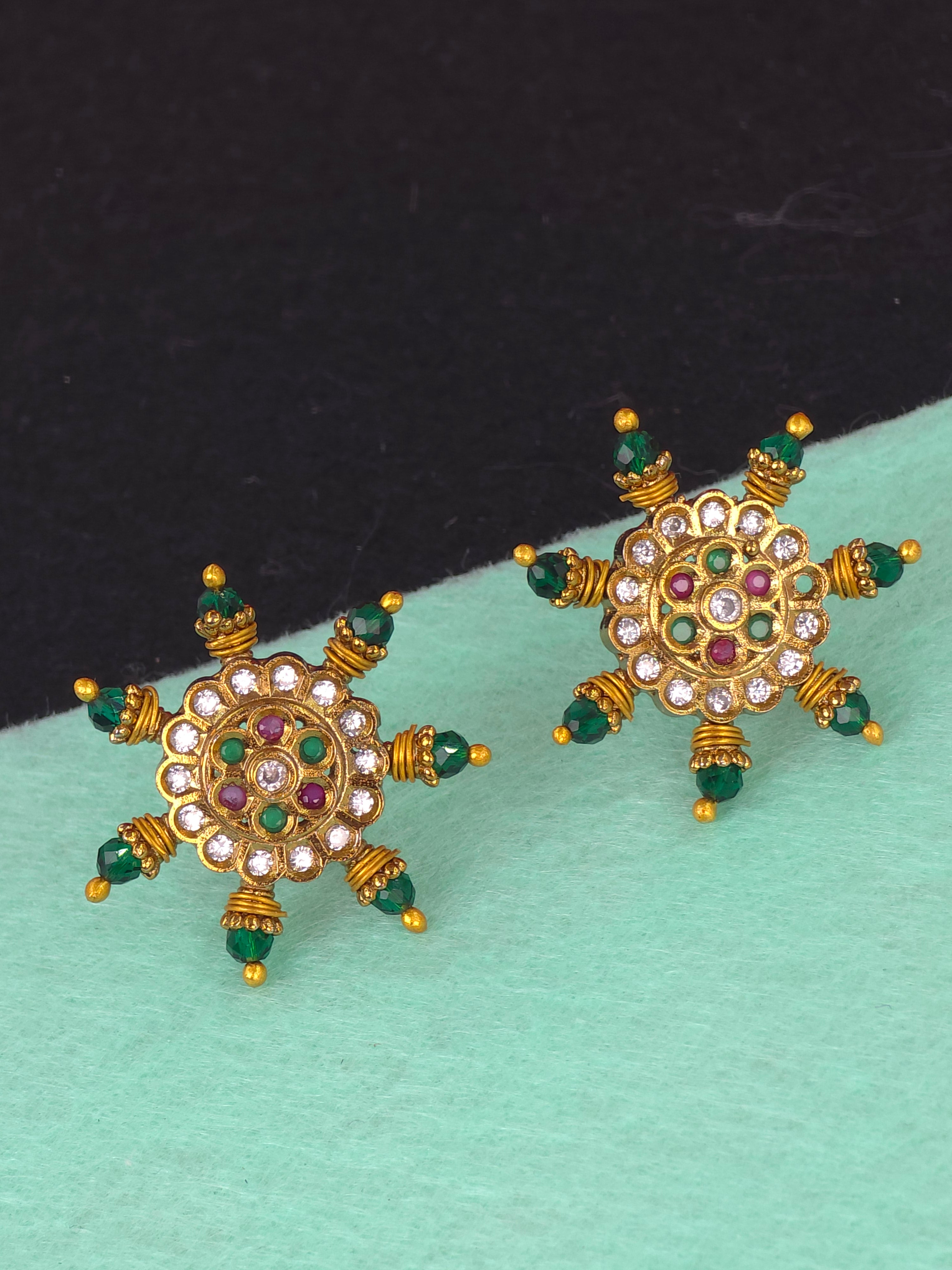 Matt finish earrings studs Push back
