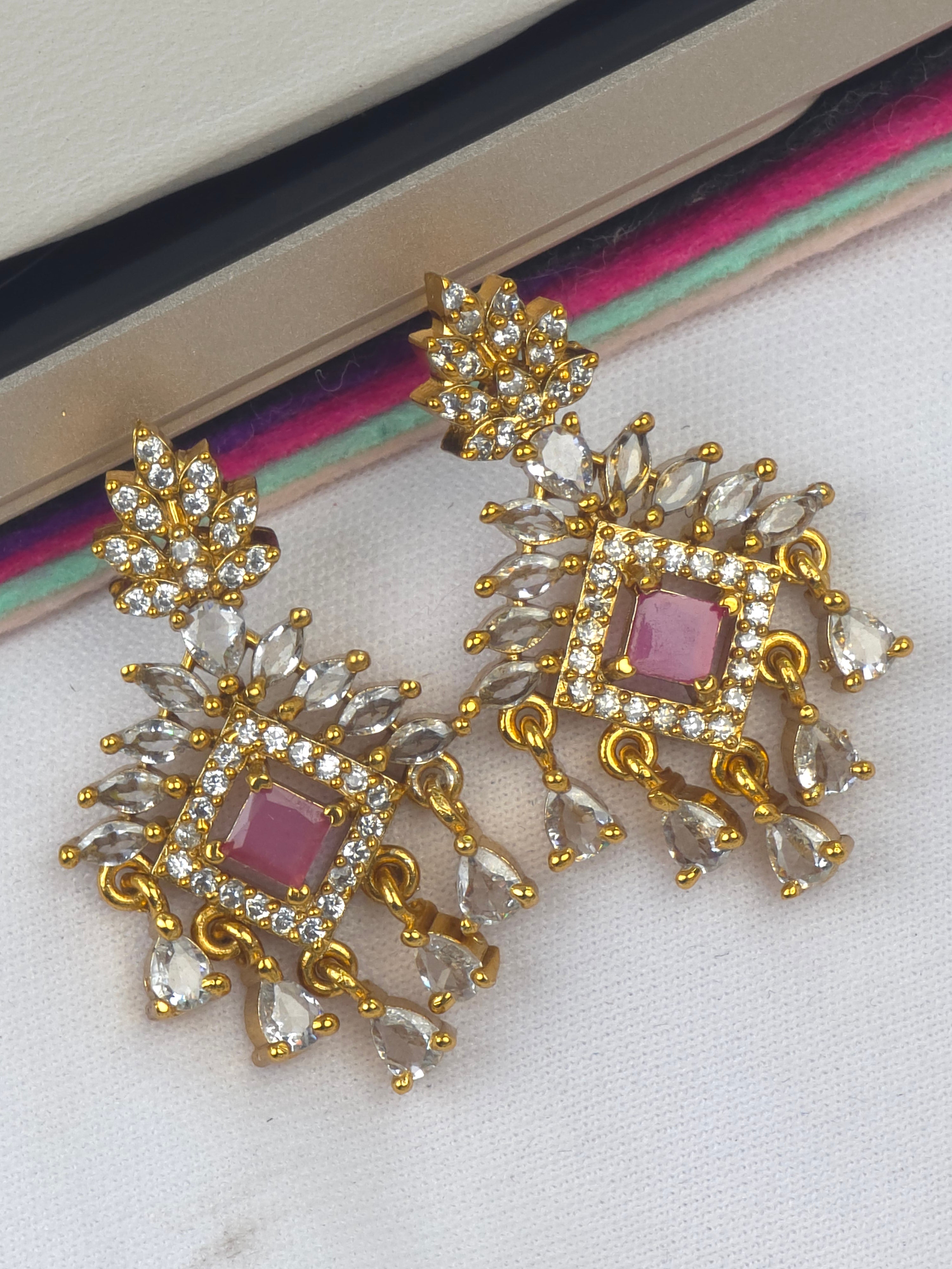 Matt finish earrings studs Push back