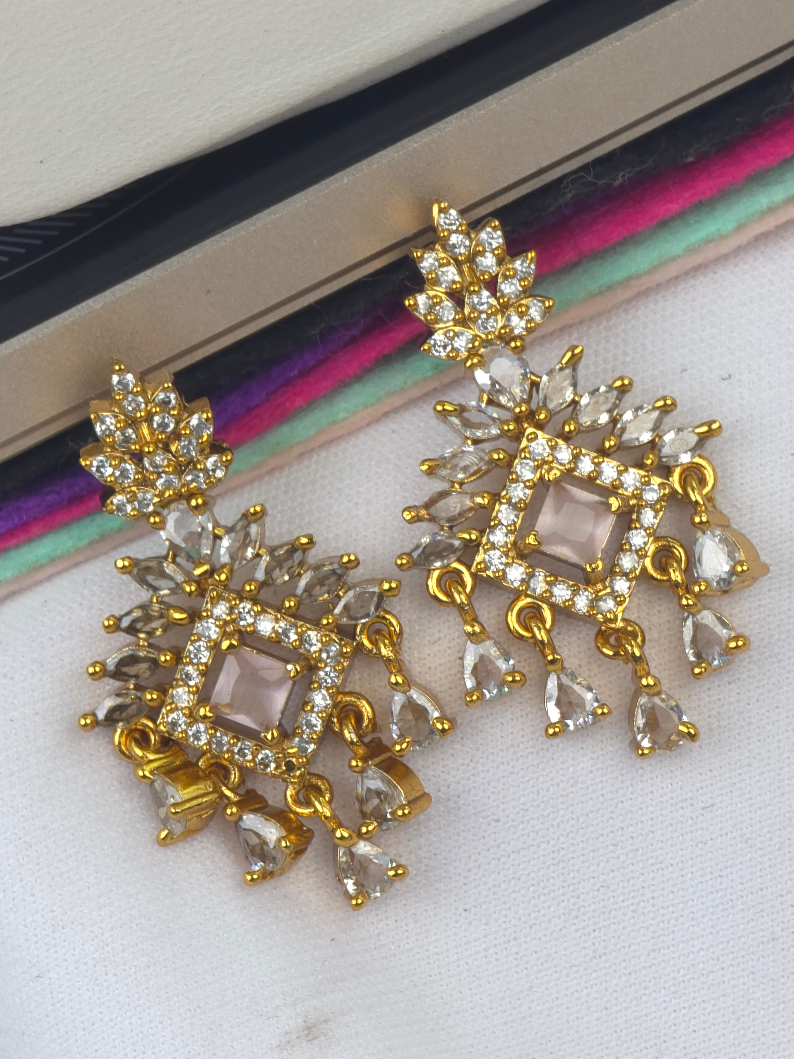 Matt finish earrings studs Push back
