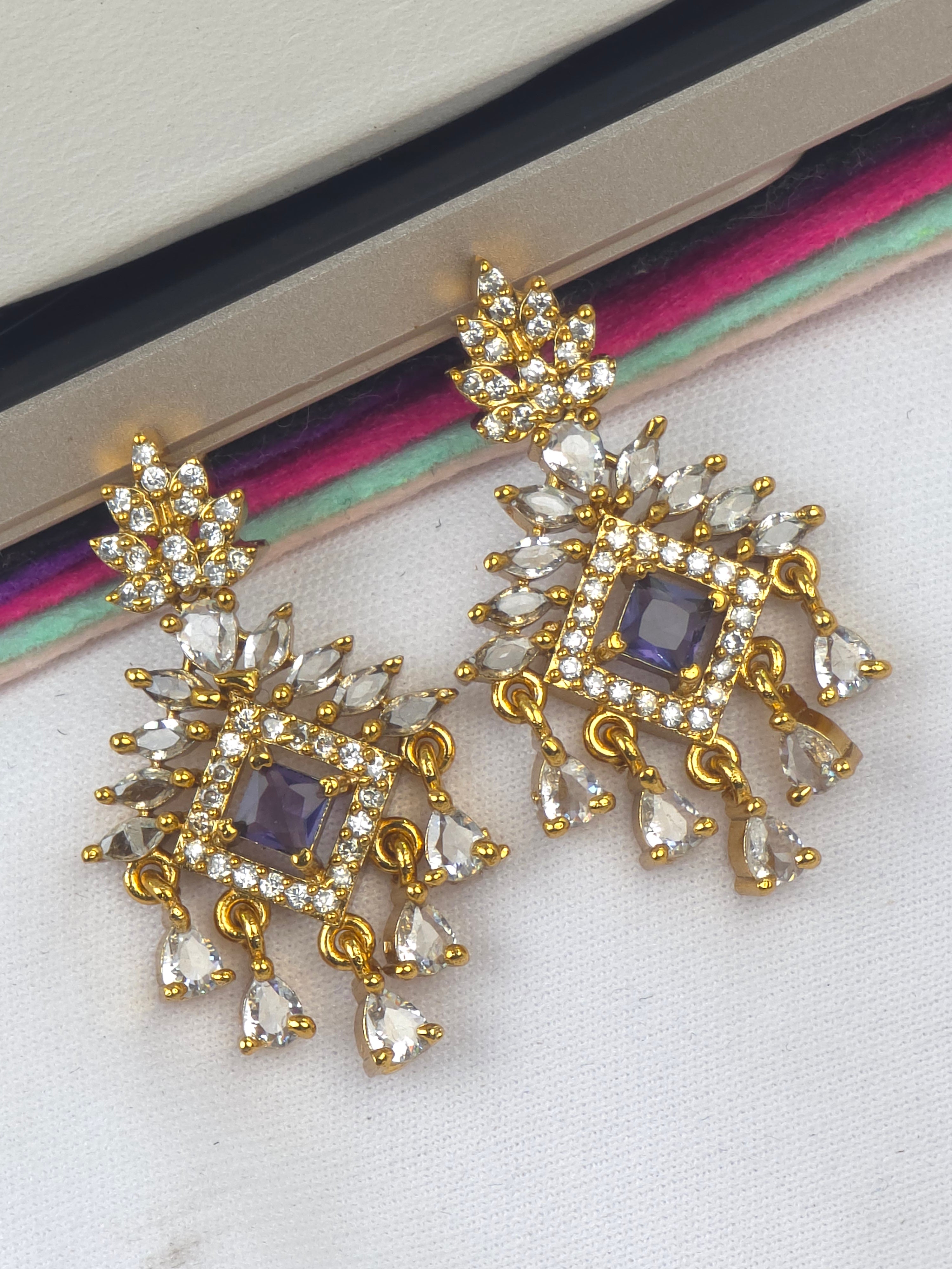 Matt finish earrings studs Push back